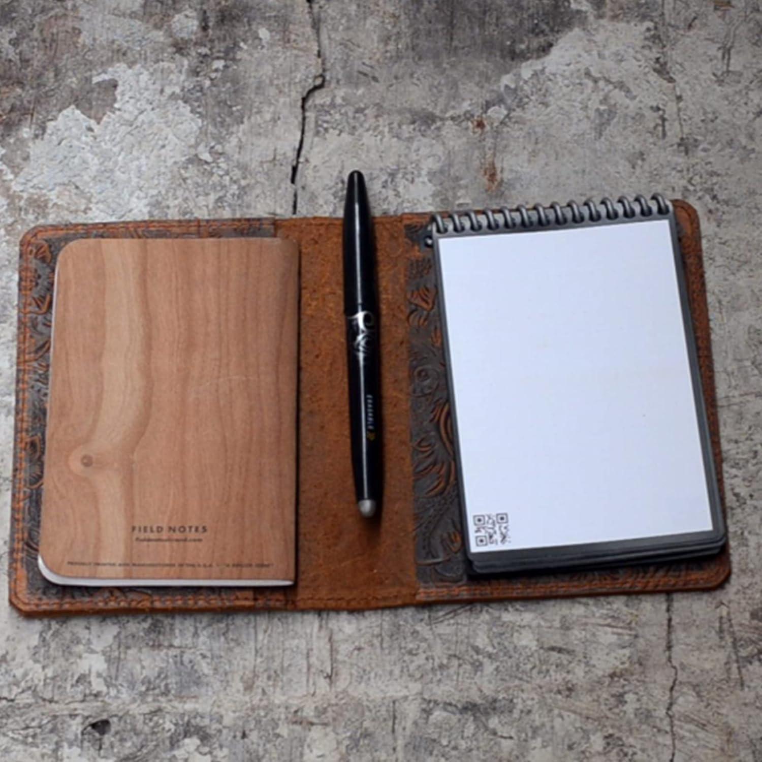 Cubierta de Cuero JJNUSA para Rocketbook Mini 18g Flor