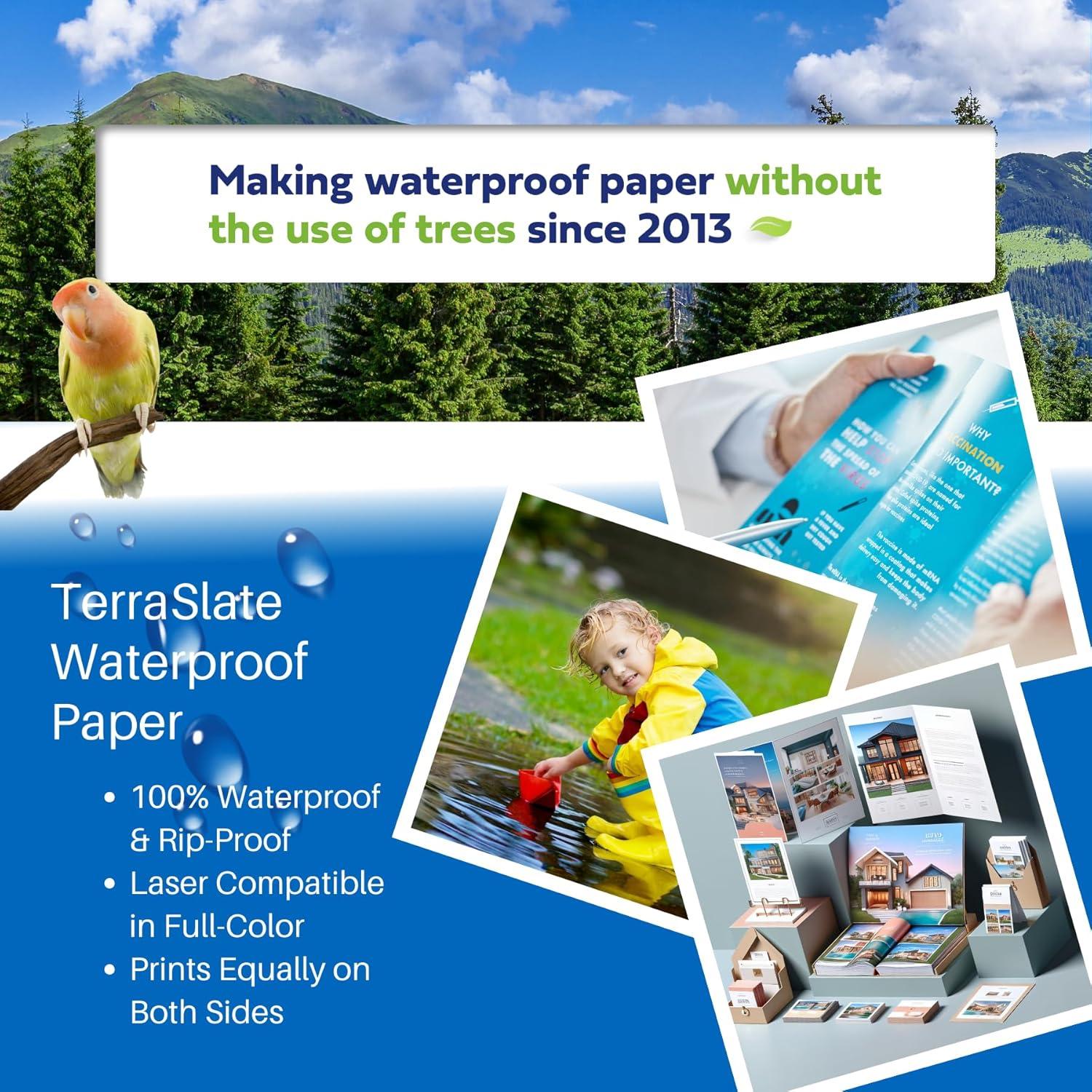 Papel Impermeable TerraSlate 21.6x27.9 cm 25 Hojas