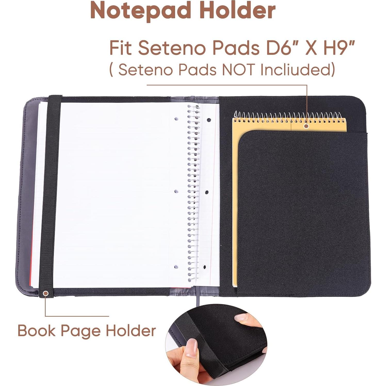 Cubierta de cuaderno APOFFICE L negra para Rocketbook y Five Star