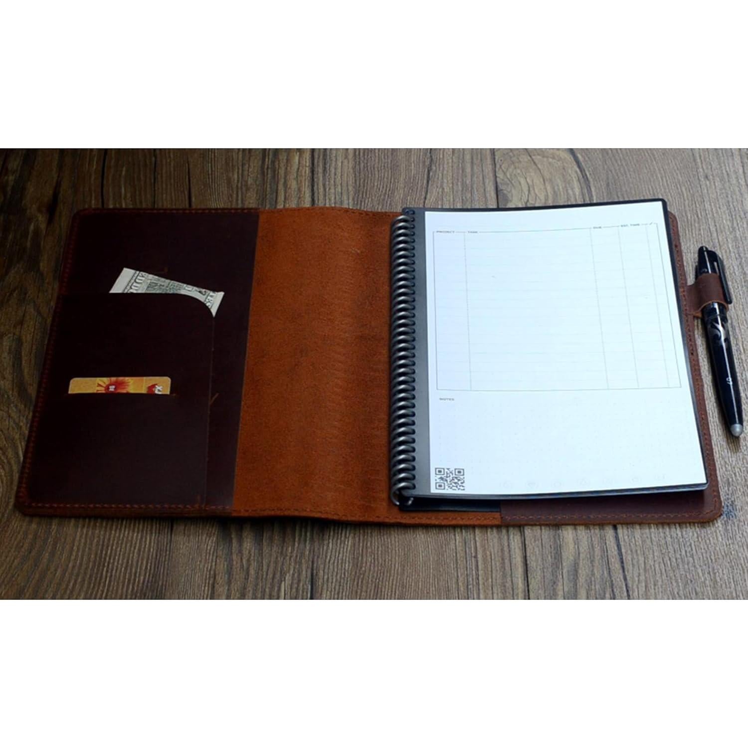 Cubierta de Cuaderno de Cuero YIYUS A5 Executive Marrón