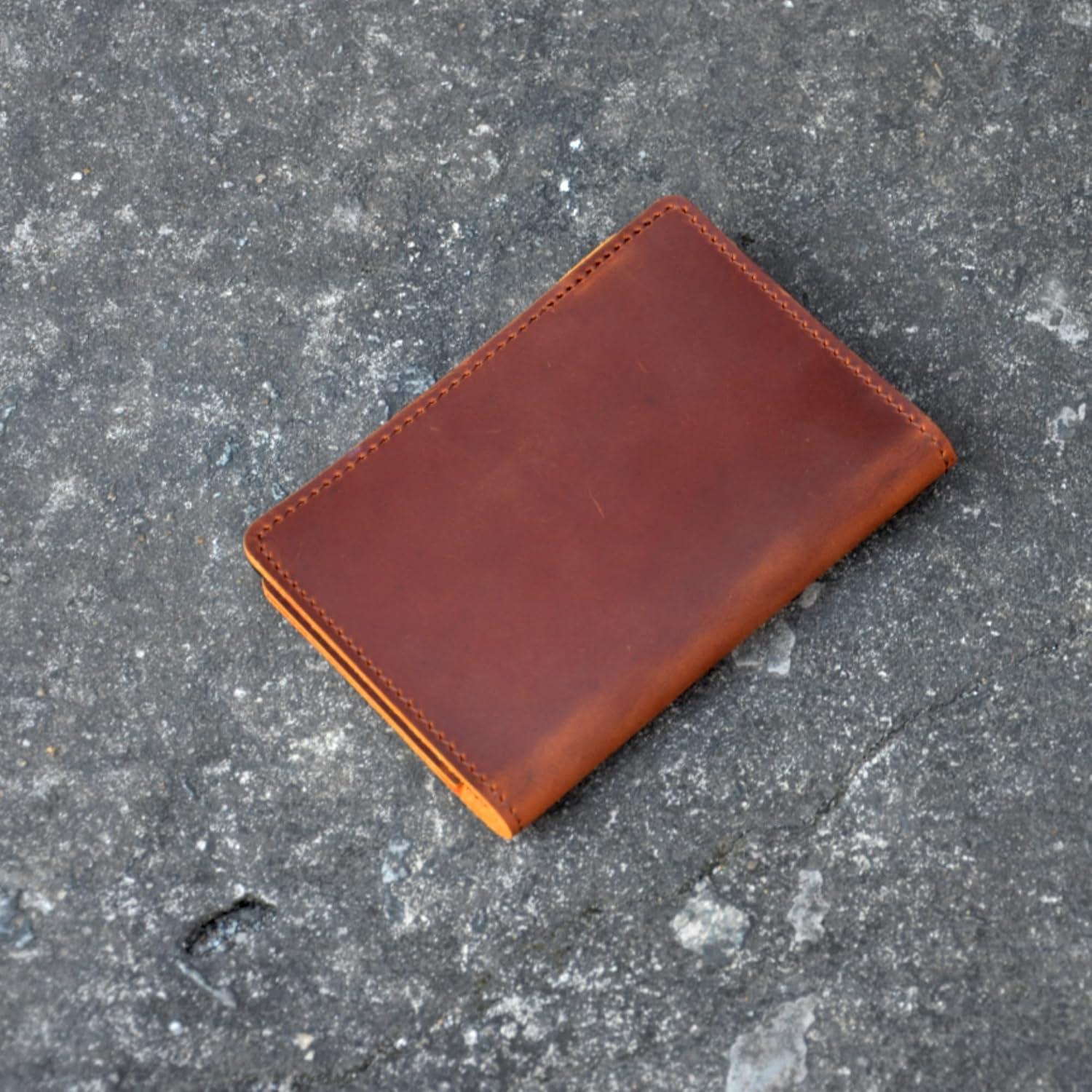 Cubierta de cuero YIYUS para cuadernos 10.16x15.24 cm marrón