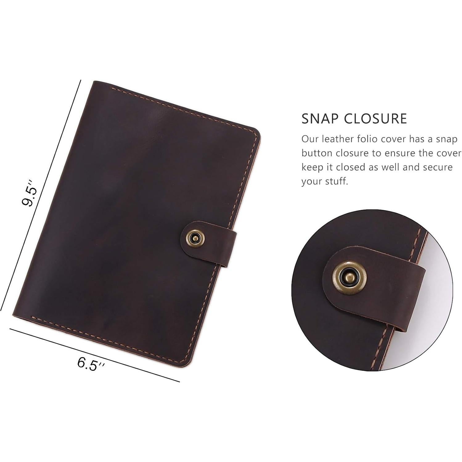 Cubierta de Cuero Robrasim A5 Hecha a Mano - Café