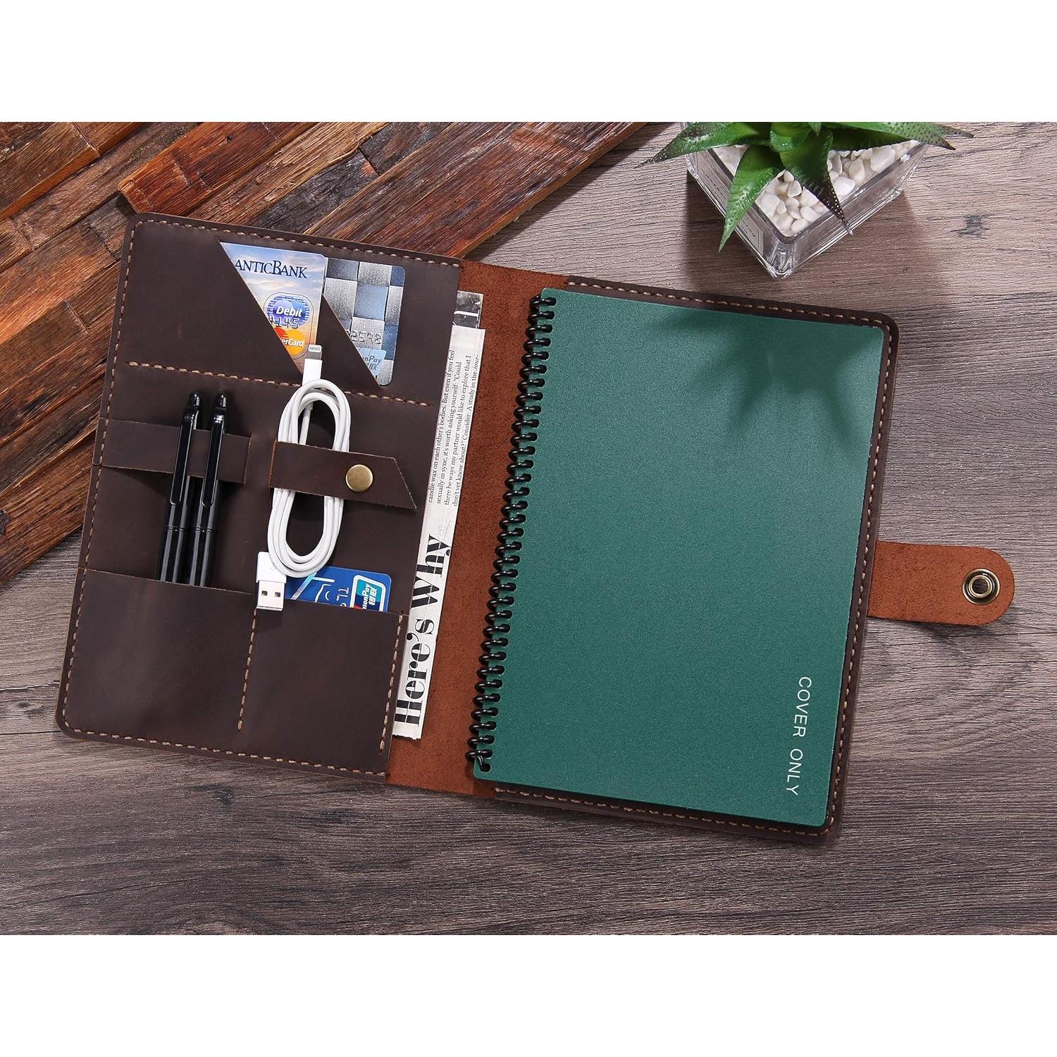 Cubierta de Cuero Robrasim A5 Hecha a Mano - Café