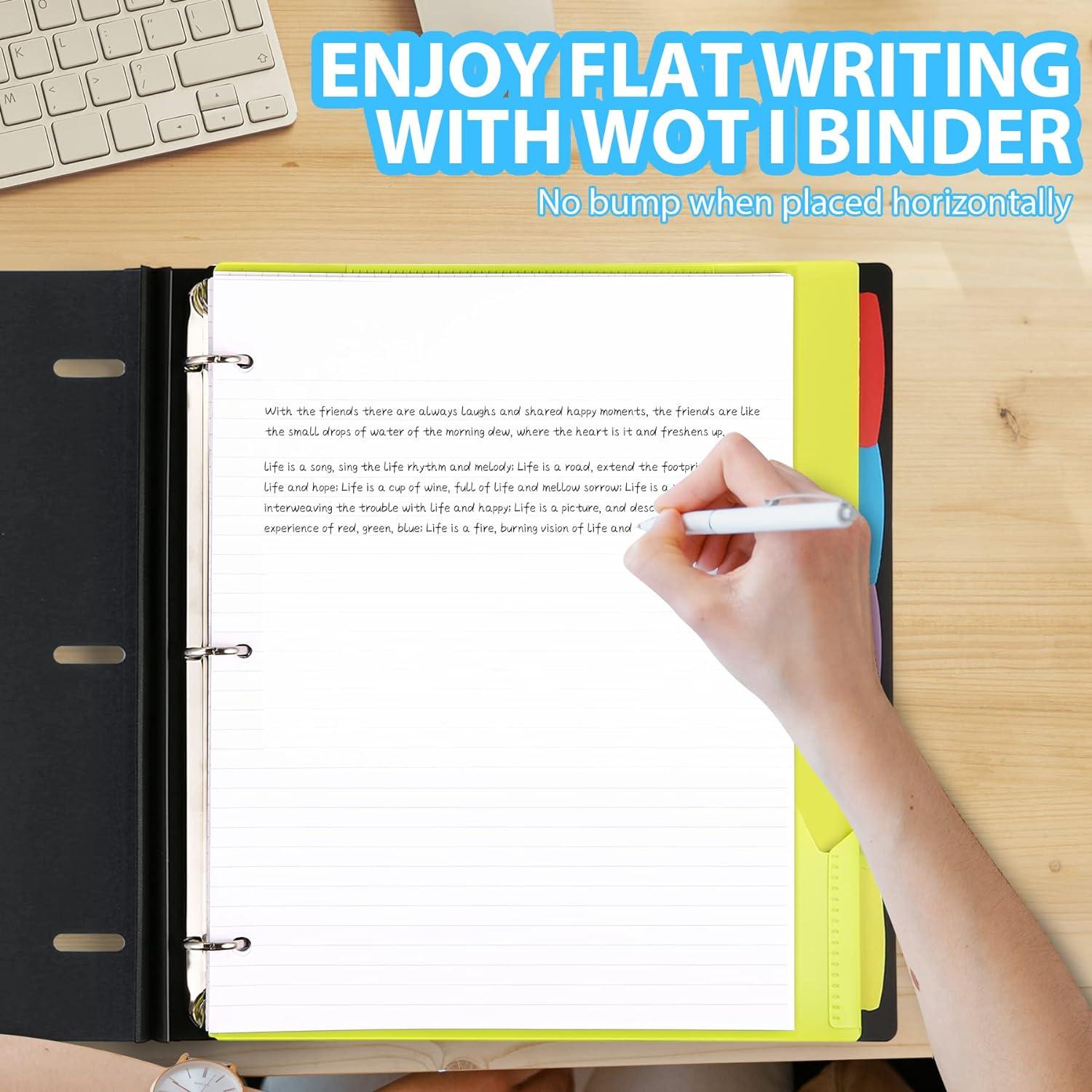 Carpeta Telescópica WOT I 3 Anillas Negra - 60 Hojas Incluidas