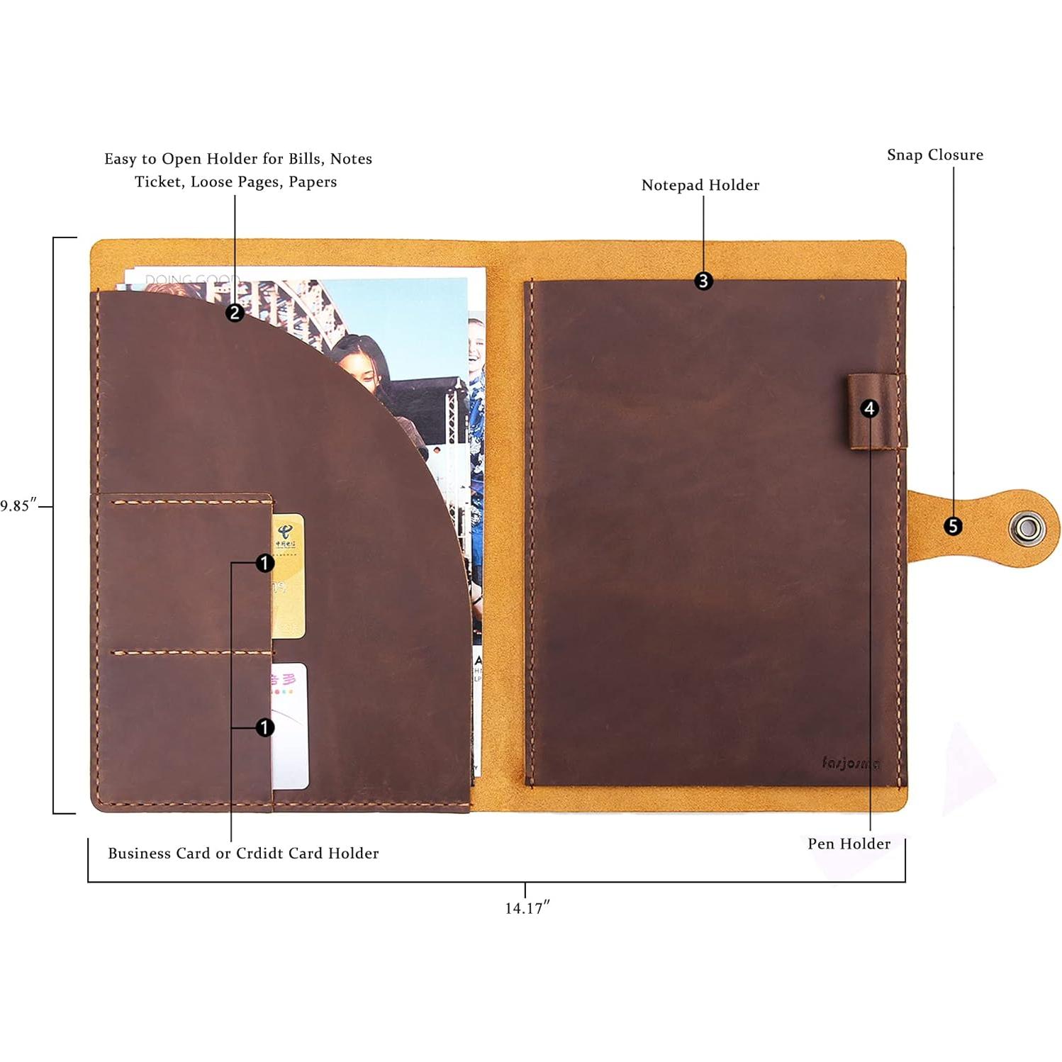 Cubierta de Cuero Fasjosma A5 para Bloc de Notas 17.5x25 CM