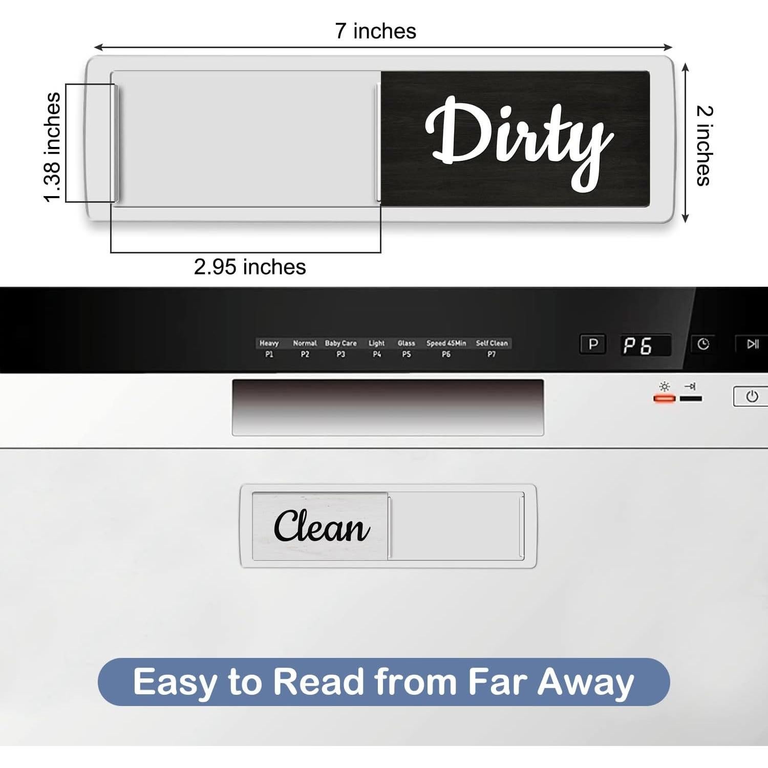 Imán Limpio Sucio para Lavavajillas Oxepleus 17.78x5.08cm