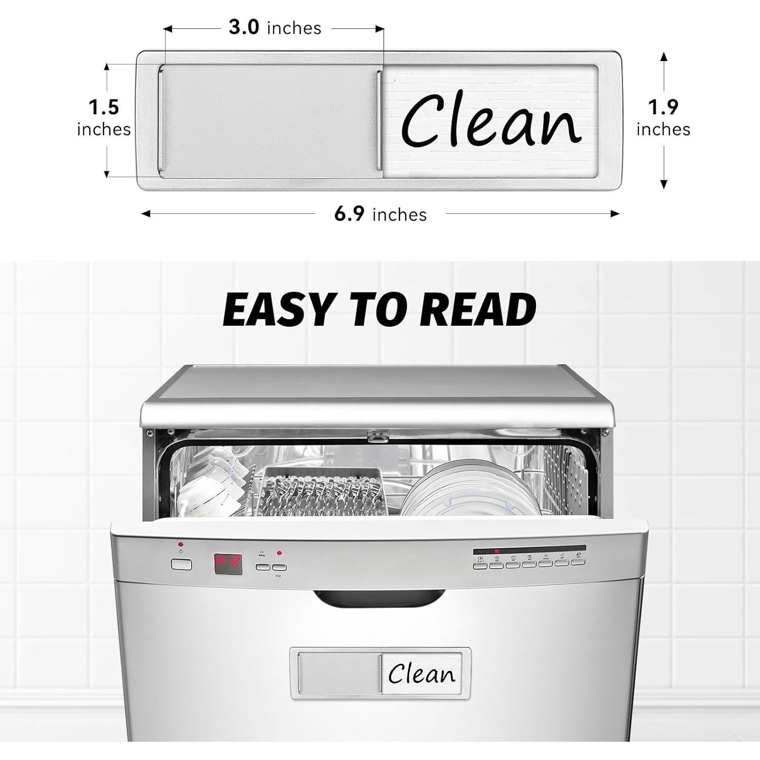 Imán Lavavajillas Cimkiz Limpio Sucio 17.78x5.08cm