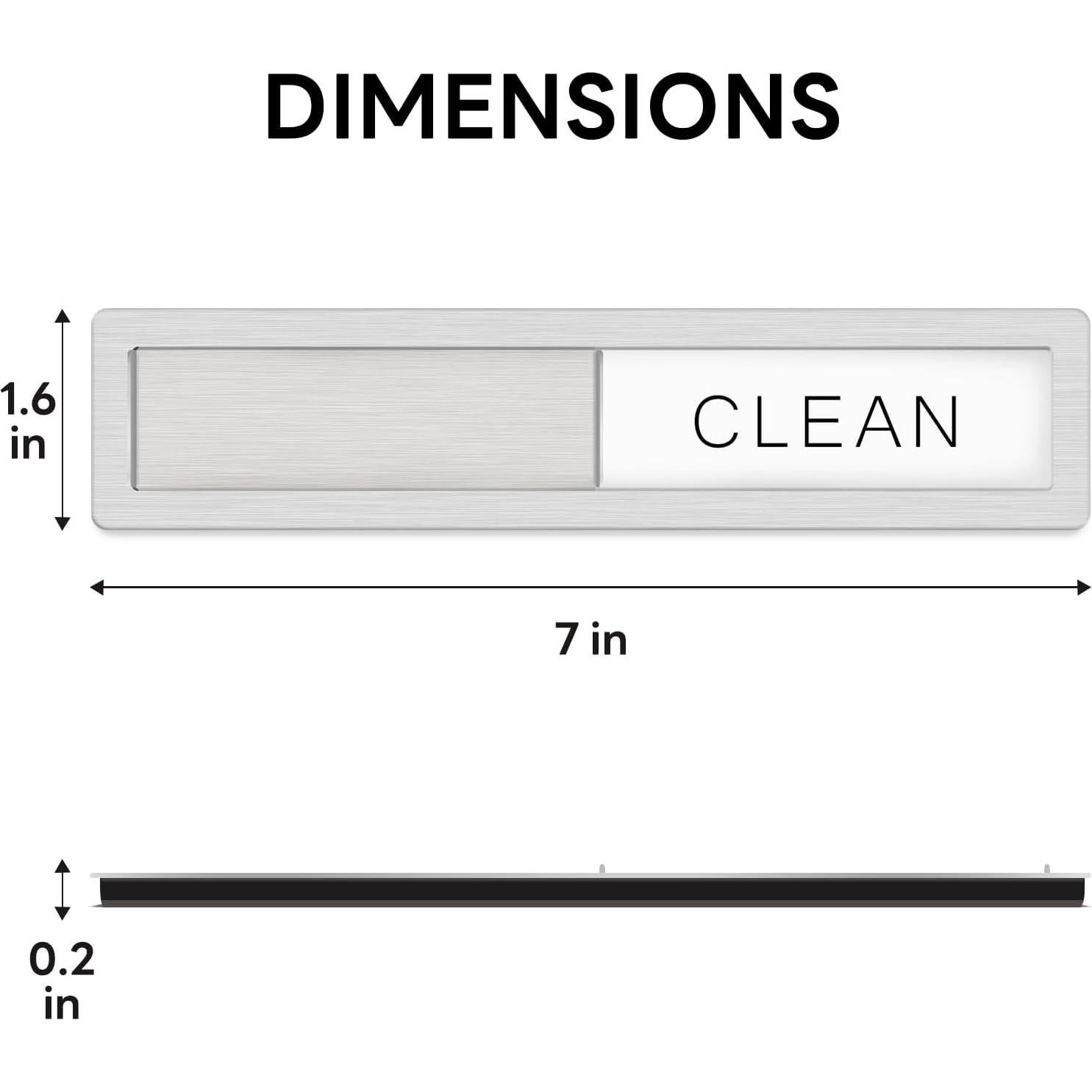 Imán de Lavavajillas KitchenTour Limpio Sucio Acero Inoxidable