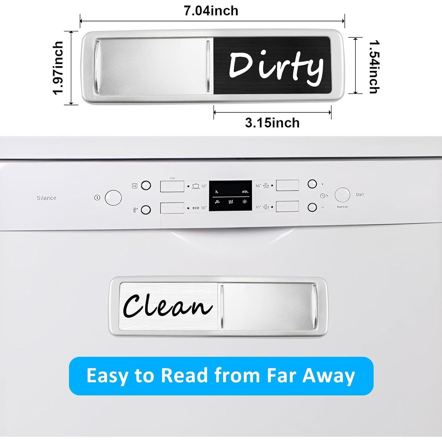 Imán Magnético Limpio Sucio para Lavavajillas Utuichuo 17.8x5cm