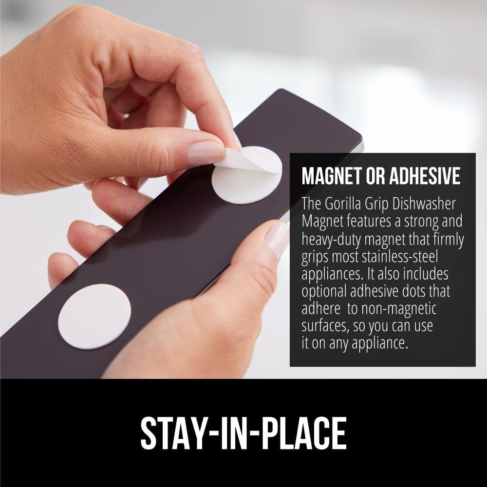 Imán de Lavavajillas Limpio Sucio GORILLA GRIP Plata 17.78x5.08cm