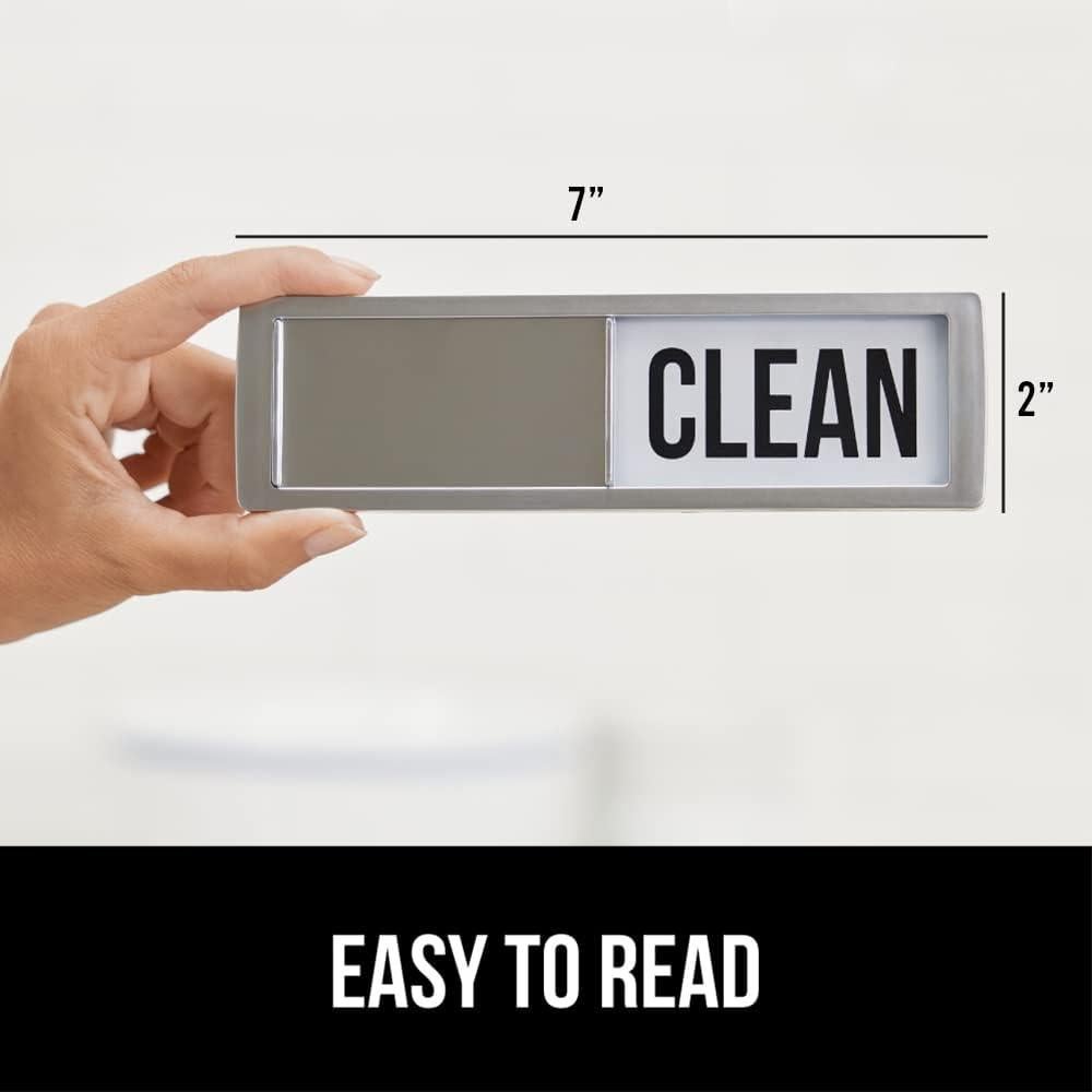 Imán de Lavavajillas Limpio Sucio GORILLA GRIP Plata 17.78x5.08cm