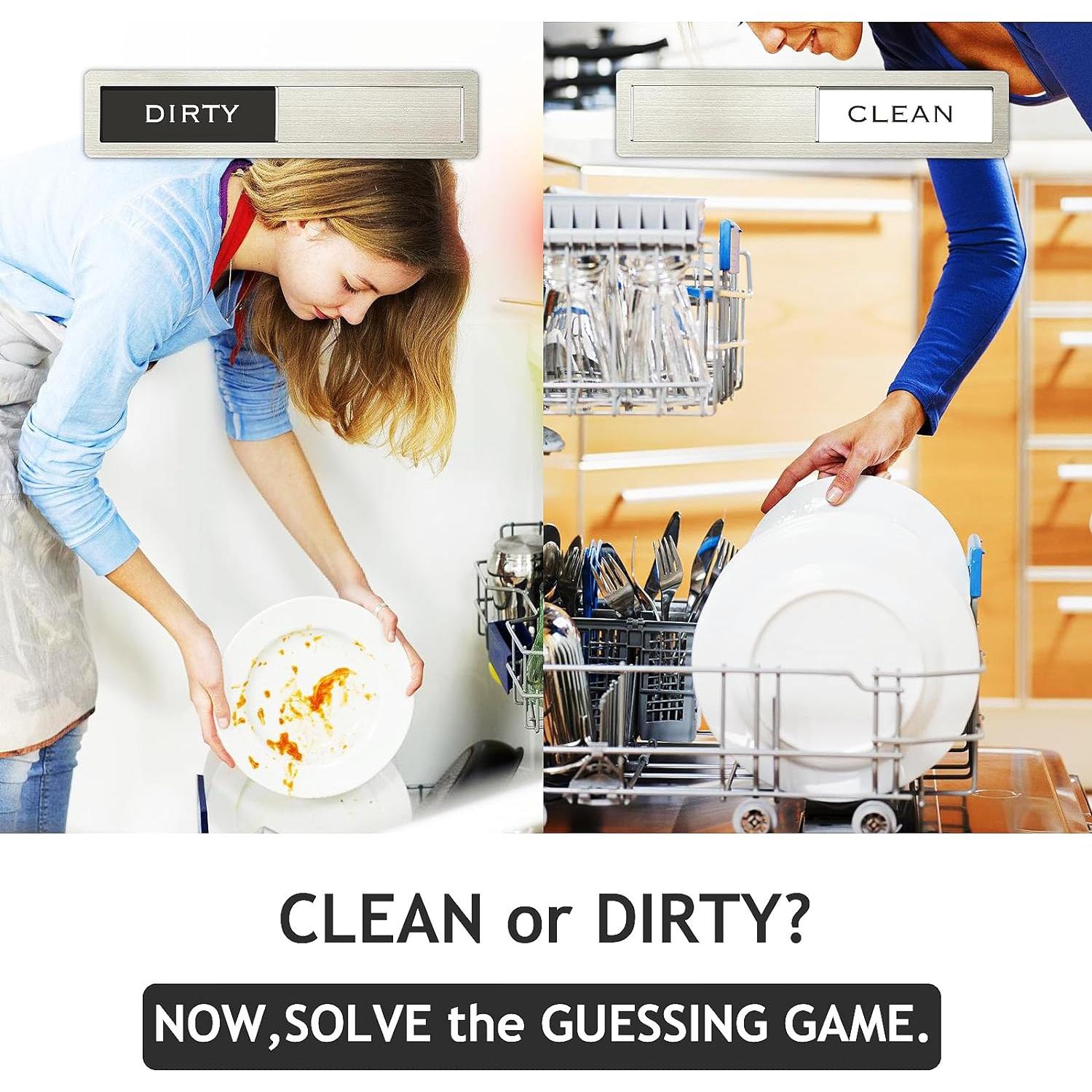 Imán Lavavajillas Limpio Sucio YEWGARB Acero Inoxidable 17.78cm