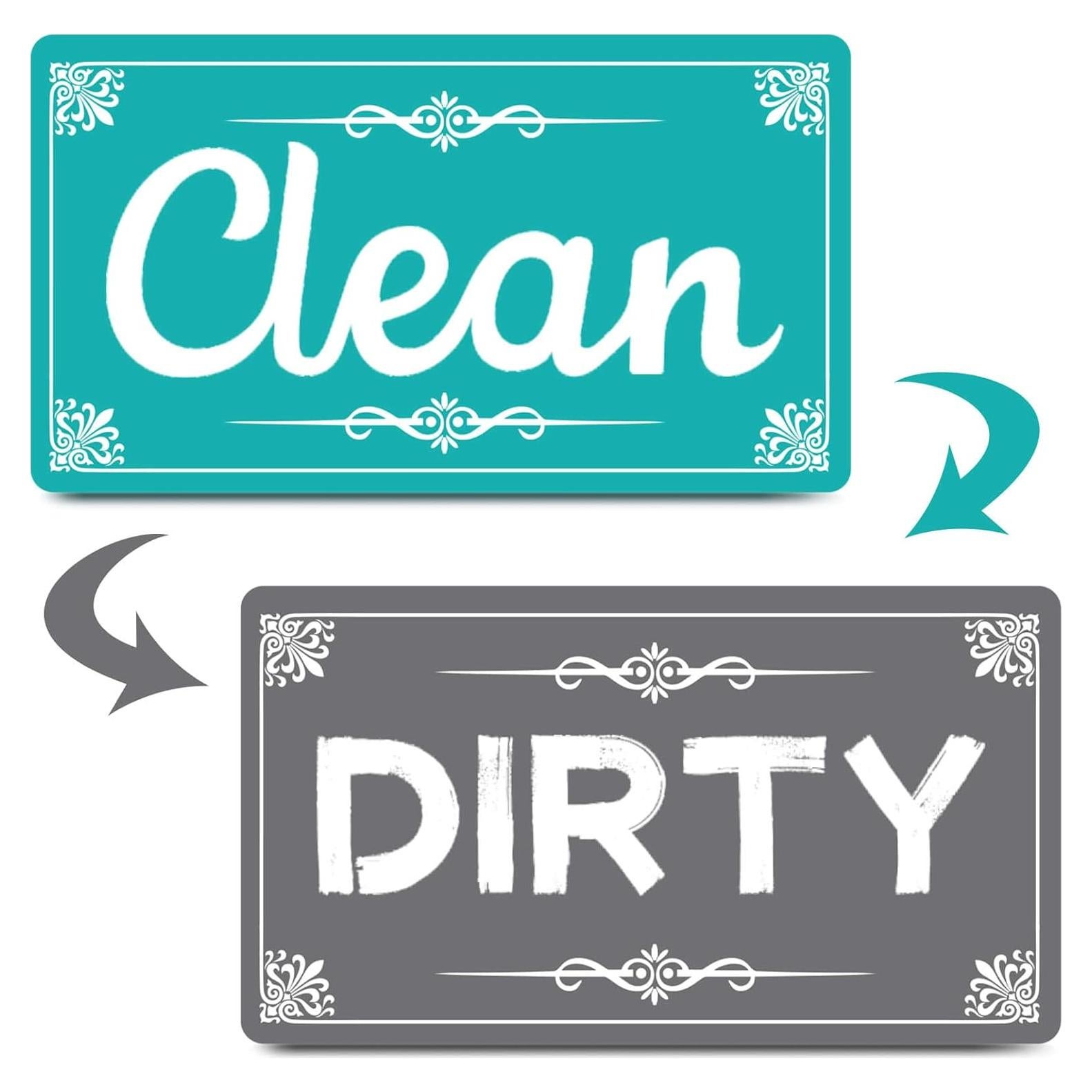 Imán de Lavavajillas Sucio Limpio PSLER Verde y Gris