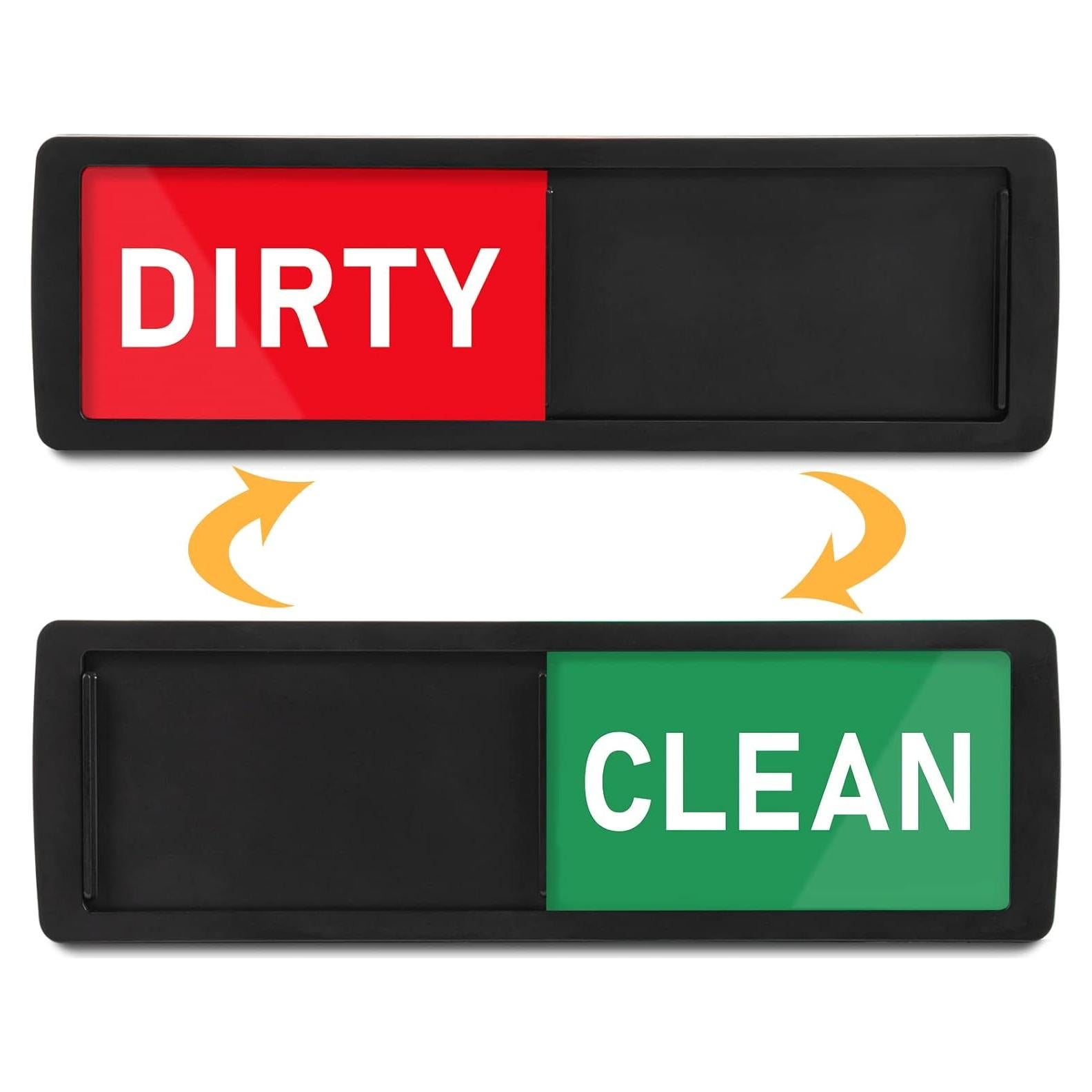 Imán de Lavavajillas Limpio Sucio PSLER 17.46x4.99cm Negro