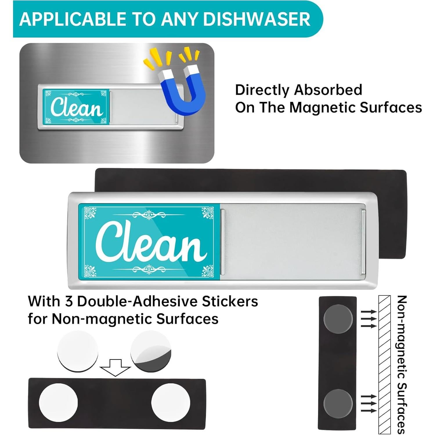 Imán Limpio Sucio para Lavavajillas PSLER Verde y Azul 17.5cm