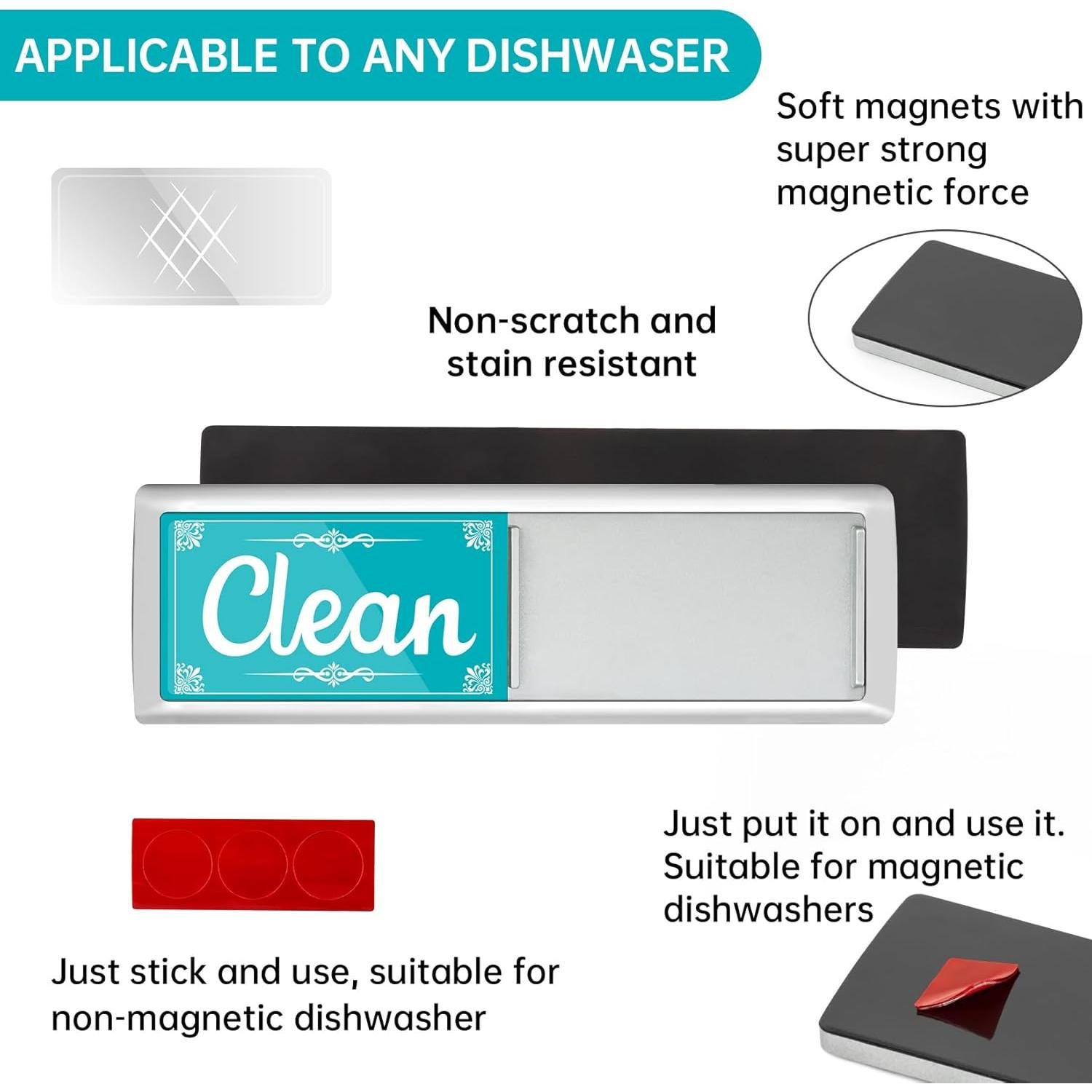 Imán Limpio Sucio para Lavavajillas PSLER Verde y Azul 17.5cm