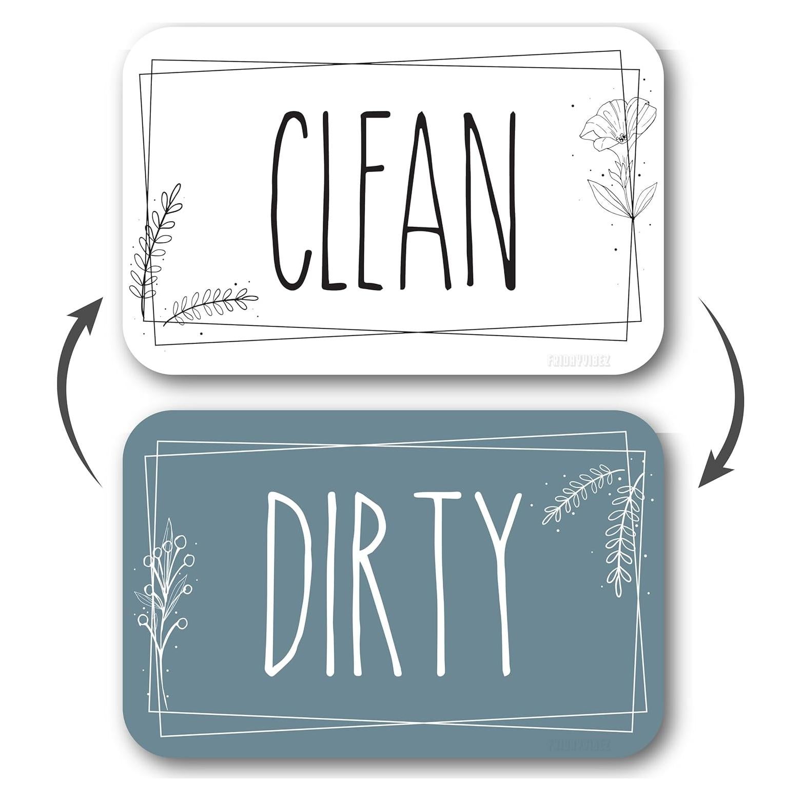 Cartel Magnético Limpio/Sucio FridayVibez 8.89x5.72cm PVC