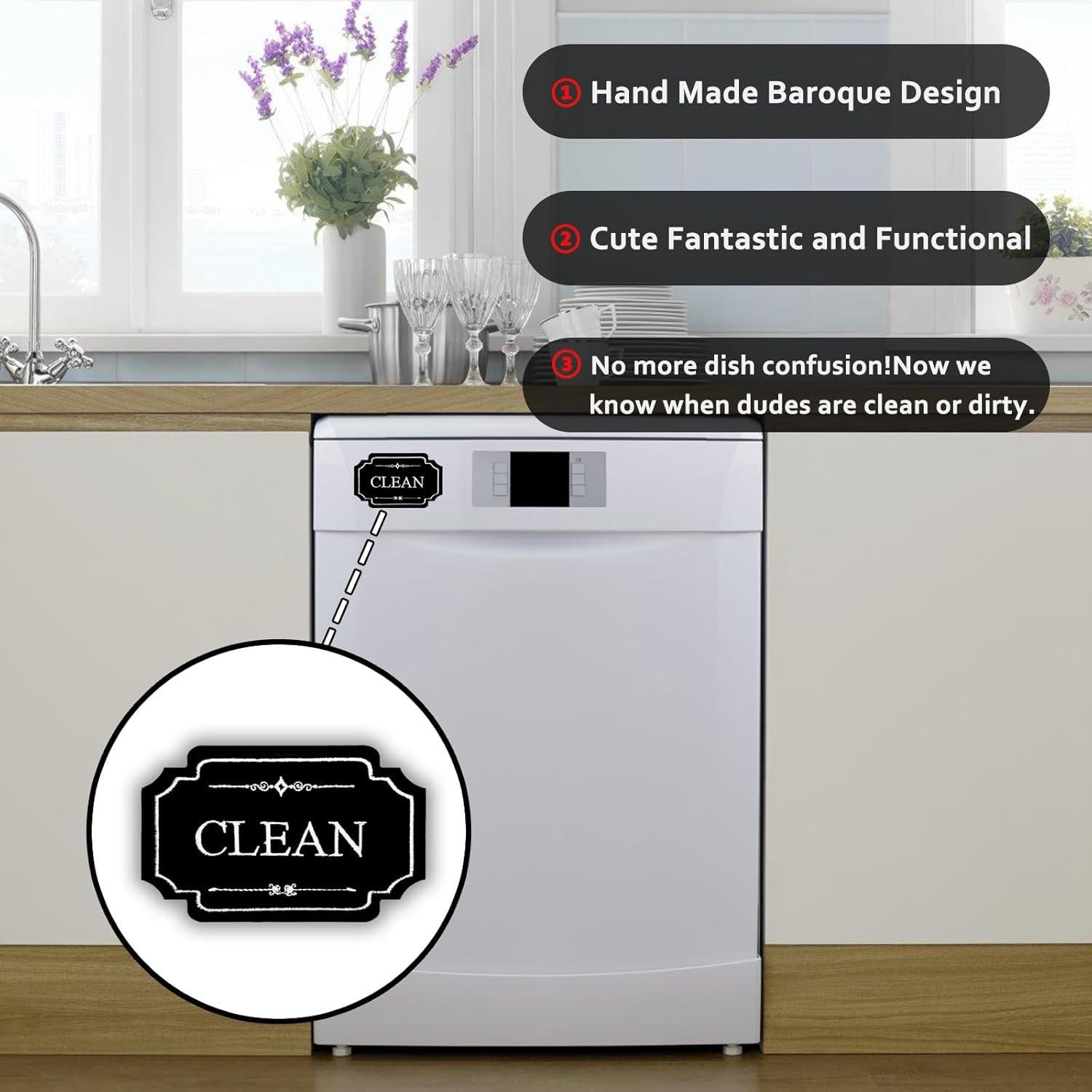 Imán de Lavavajillas Limpio Sucio QMMD - 9.9x6.6cm Decorativo