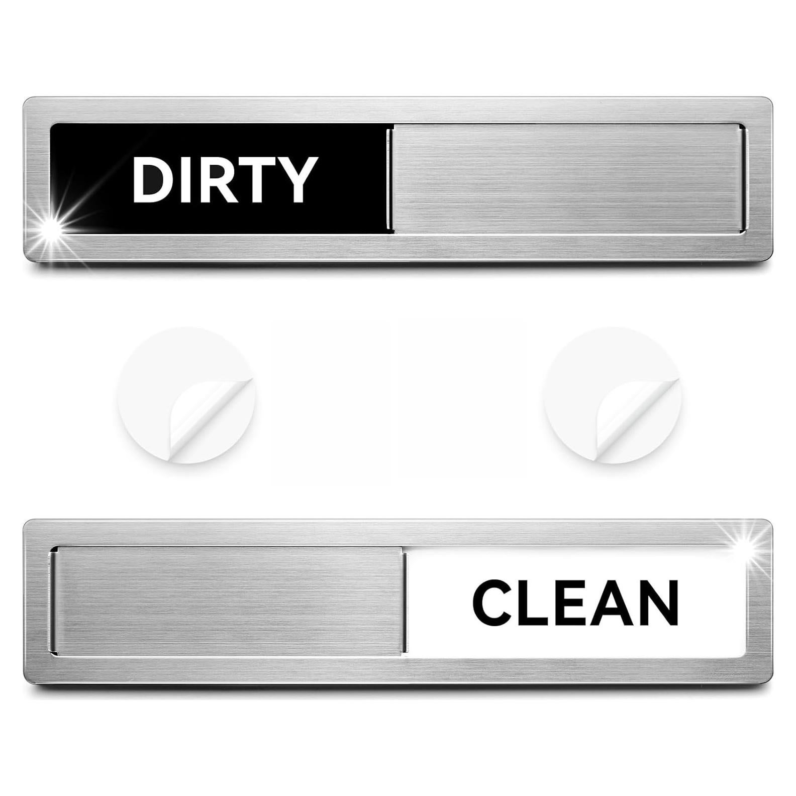 Imán de Lavavajillas Limpio Sucio Cimkiz Acero Inoxidable 18x4cm