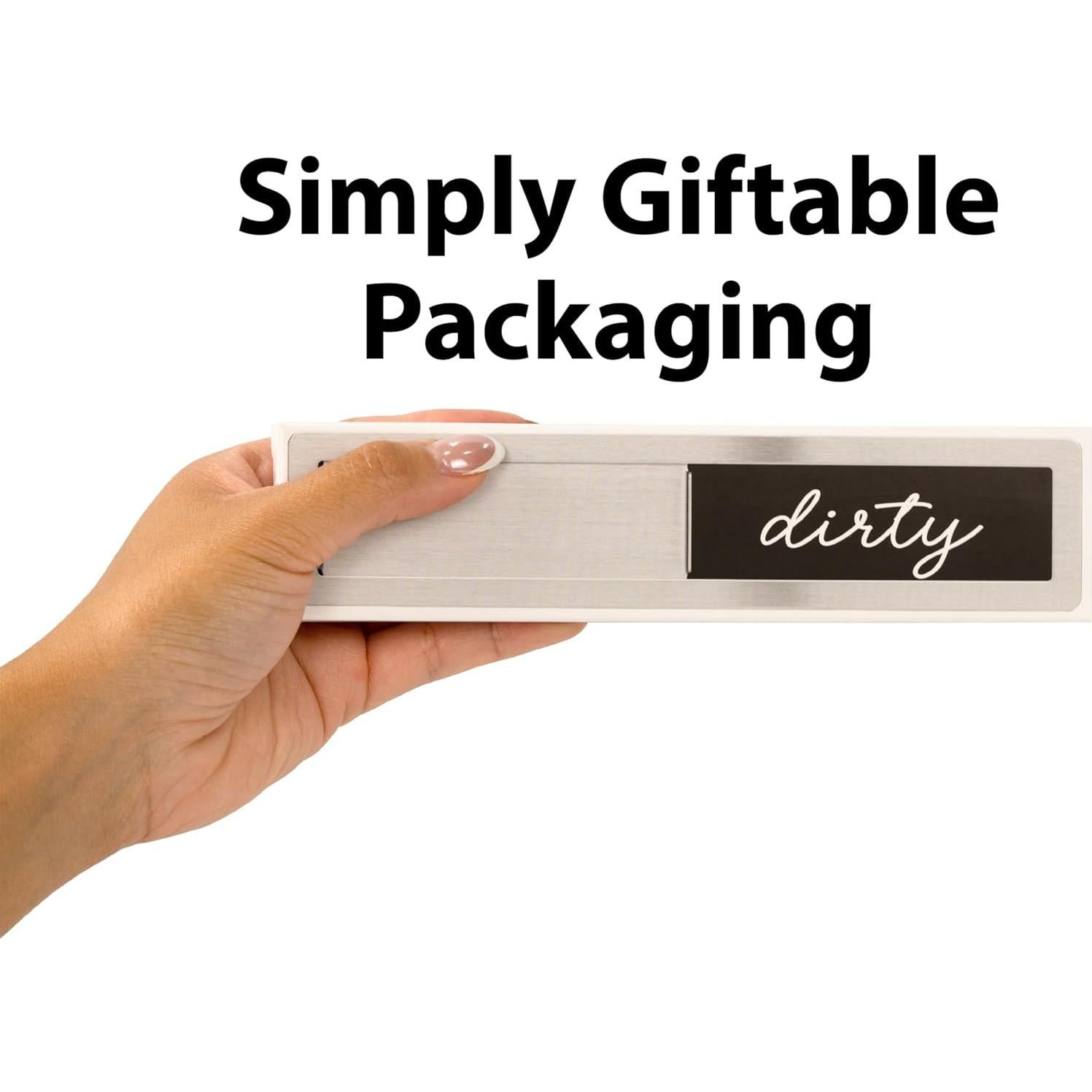 Imán de Acero Inoxidable SimplyNeat para Lavavajillas - Limpio/Sucio