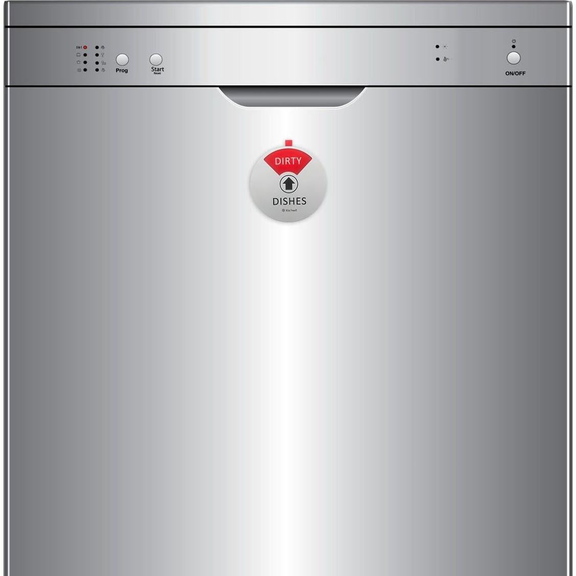 Kichwit Imán de Lavavajillas Limpio Sucio 10.16 cm Plata