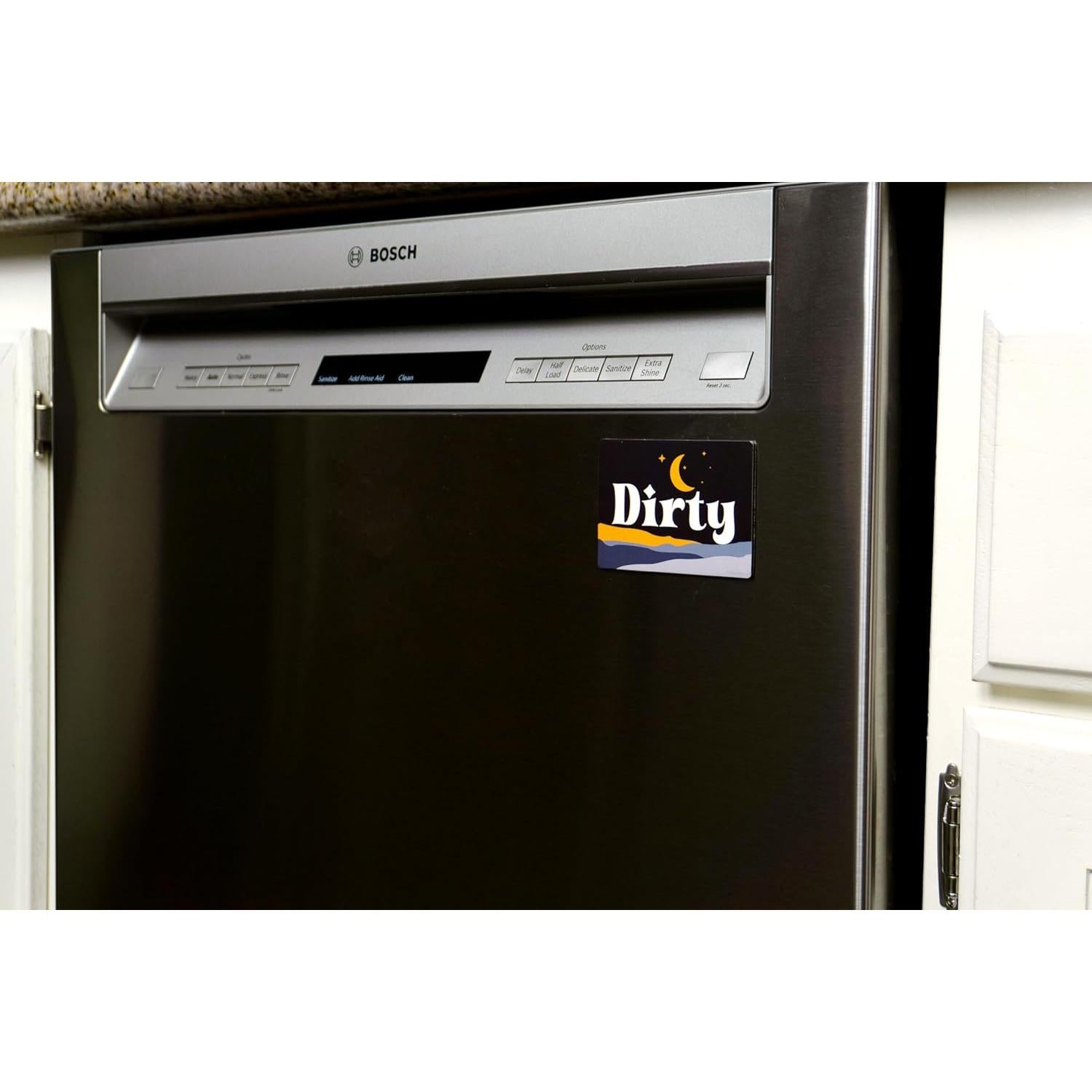 Imán de Lavavajillas FridayVibez Limpio/Sucio Boho Rubor