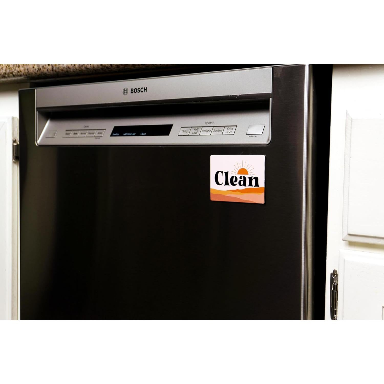 Imán de Lavavajillas FridayVibez Limpio/Sucio Boho Rubor