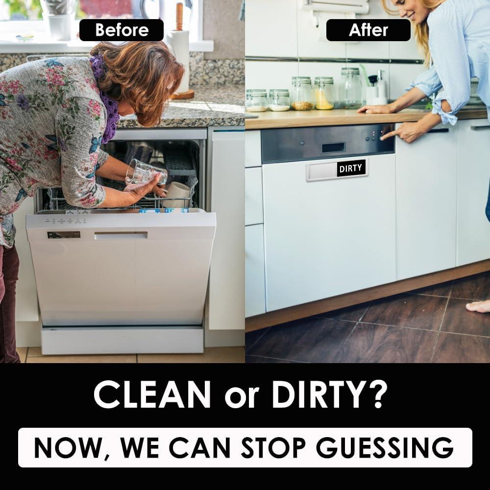 Imán Lavavajillas Limpio Sucio AVYDIIF Plata y Blanco