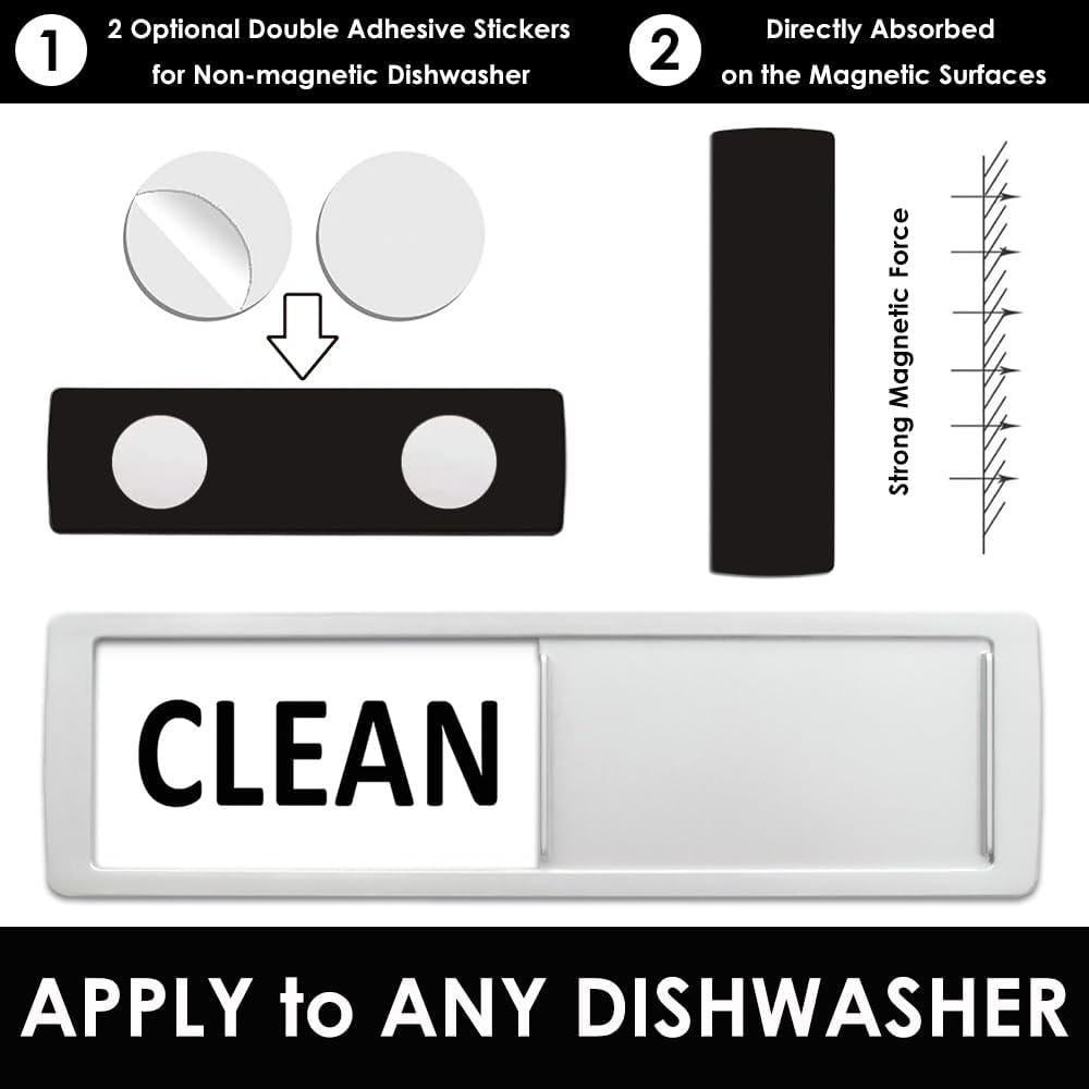 Imán Lavavajillas Limpio Sucio AVYDIIF Plata y Blanco