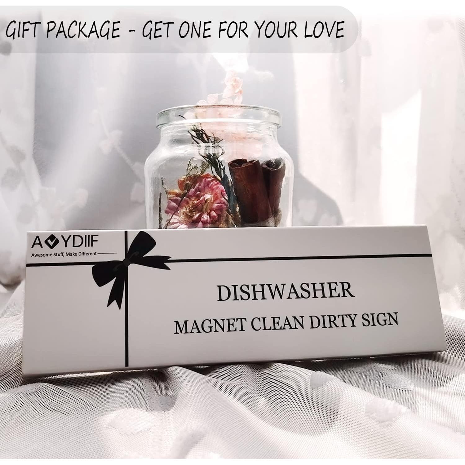 Imán Lavavajillas Limpio Sucio AVYDIIF Plata y Blanco