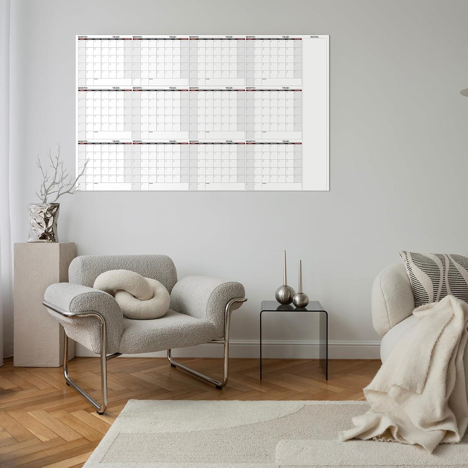 Calendario de Pizarra Borrable Grande MaaIbok 94x147 cm