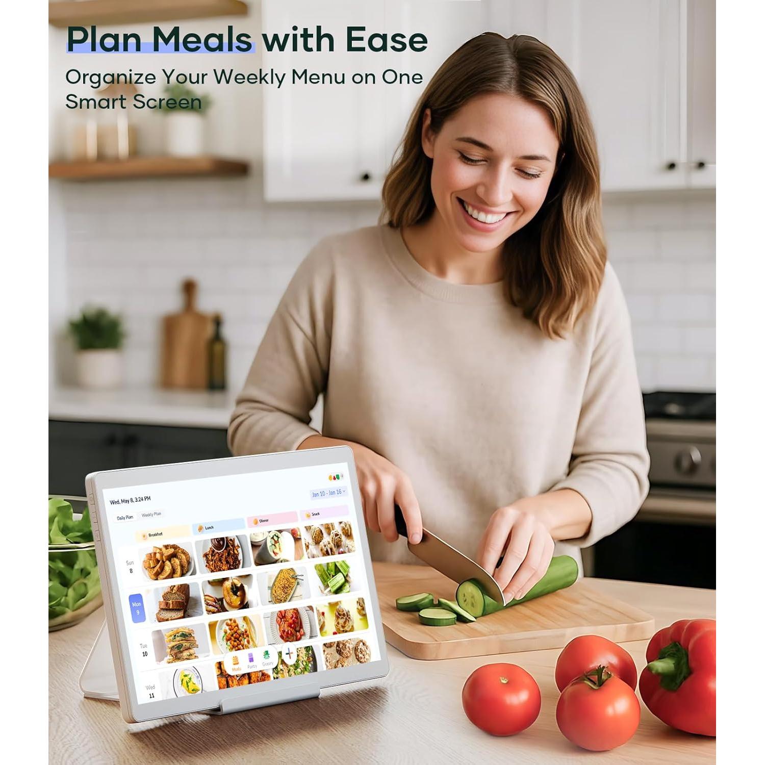 Calendario Digital Cozyla+ 39.6 cm Pantalla Táctil Blanco