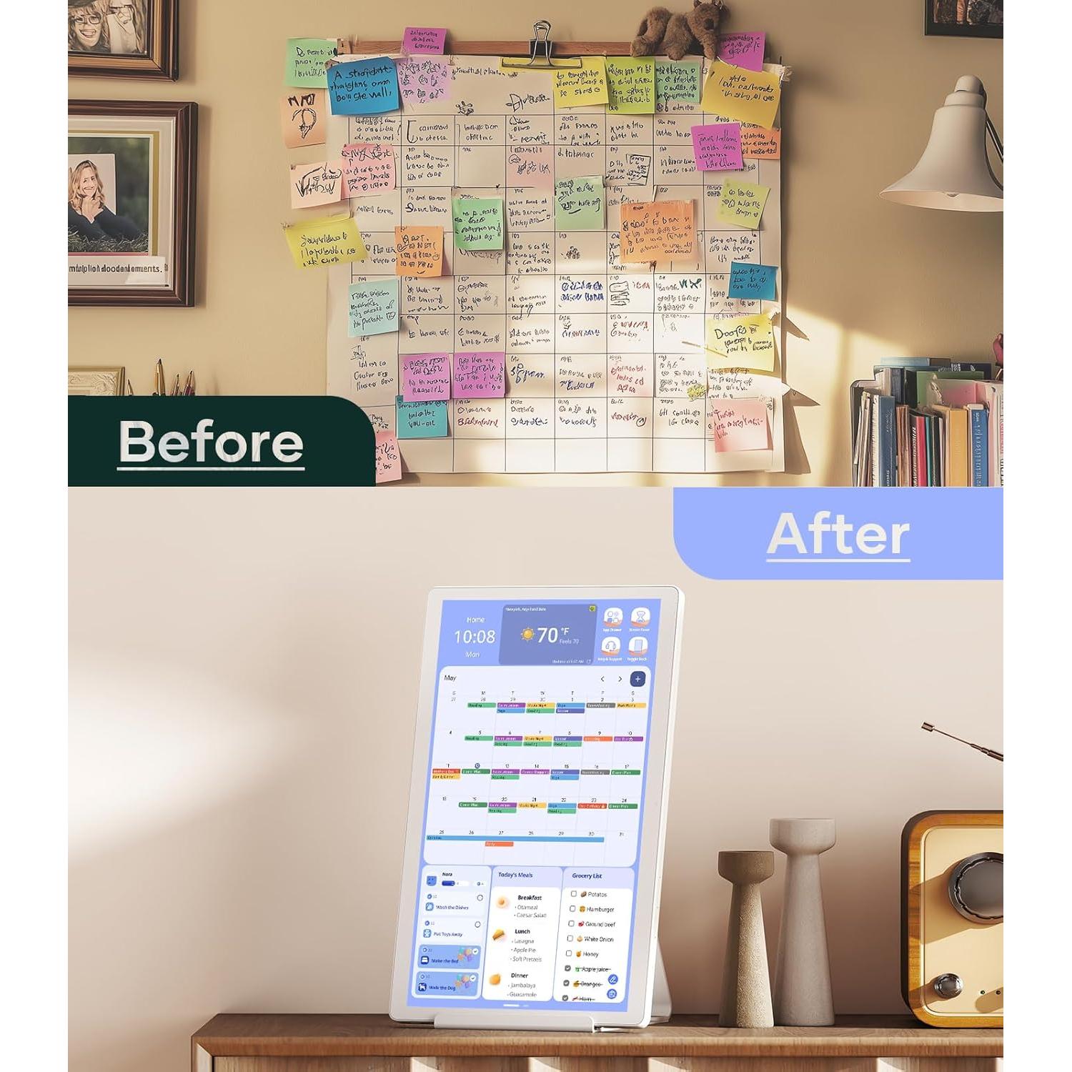 Calendario Digital Cozyla+ 39.6 cm Pantalla Táctil Blanco