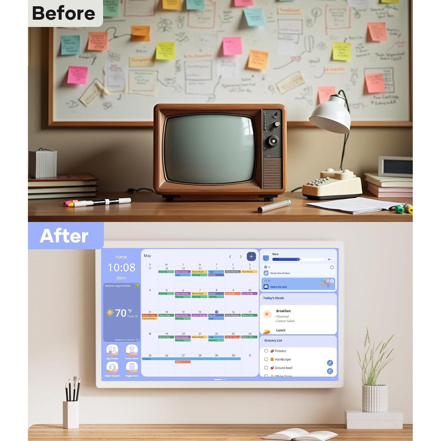 Calendario Digital Cozyla+ 32" Pantalla Táctil Blanco