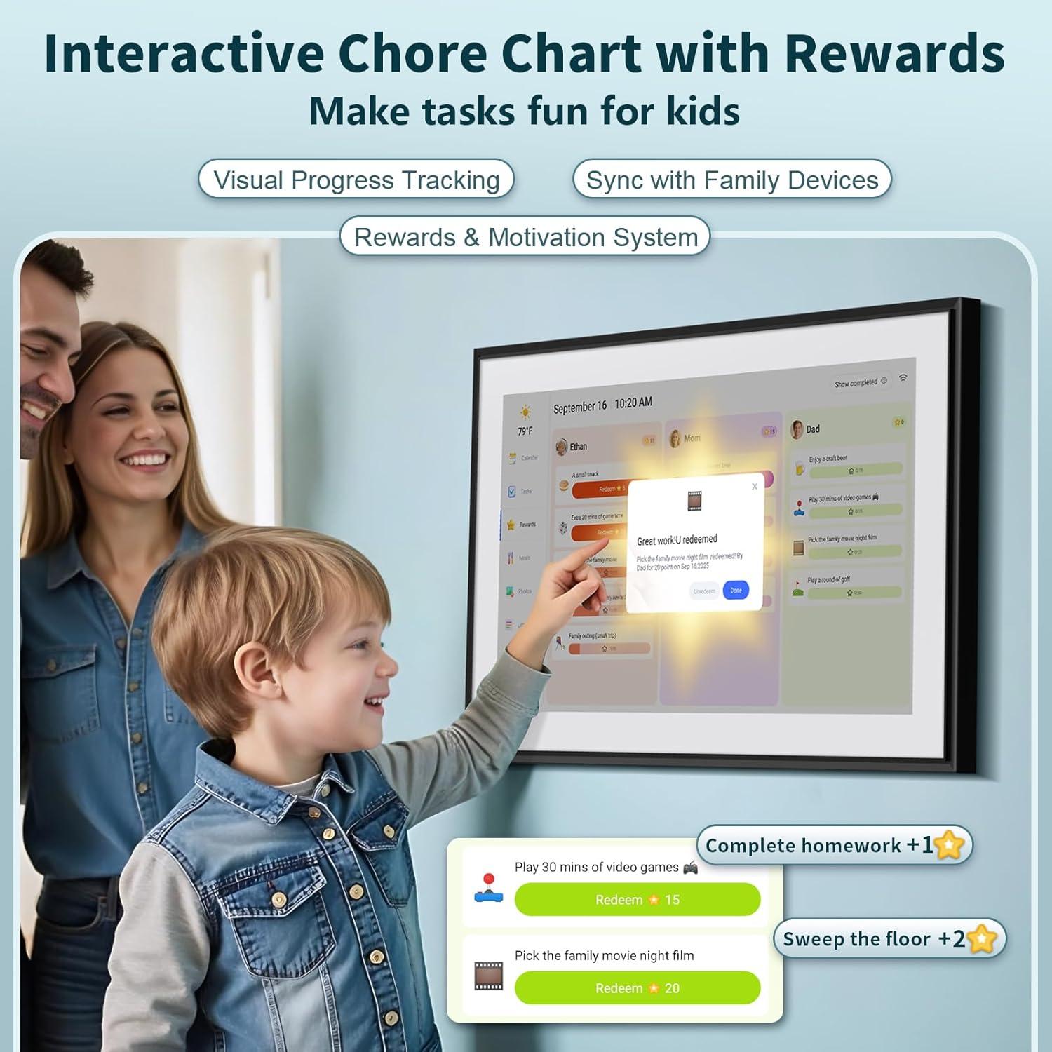 Calendario Digital WiFi Canupdog 21.5" Pantalla Táctil HD