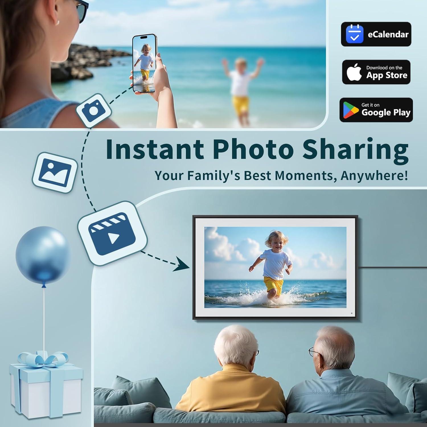 Calendario Digital WiFi Canupdog 21.5" Pantalla Táctil HD