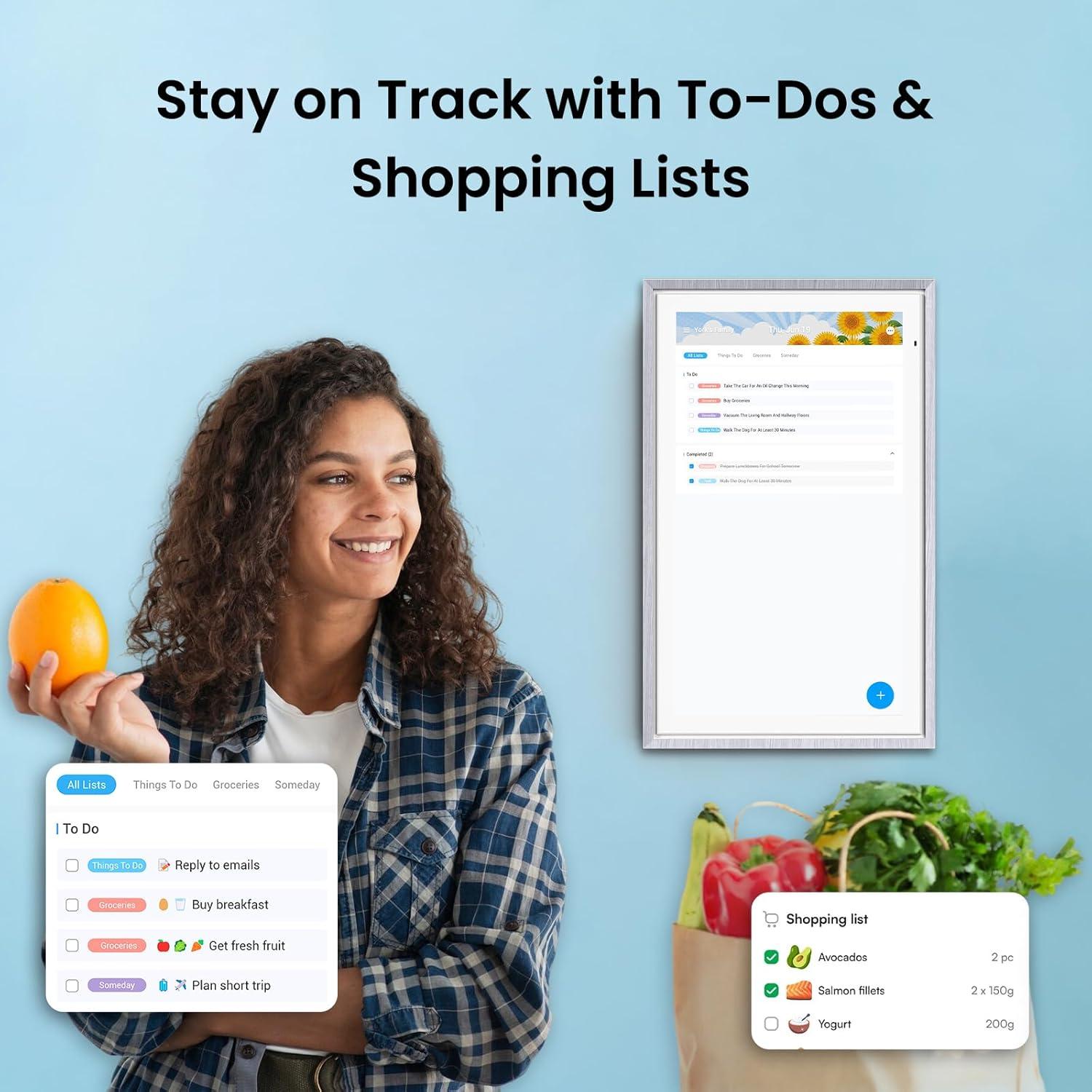 Calendario Digital ApoloSign 15.6" Pantalla Táctil HD Madera Gris
