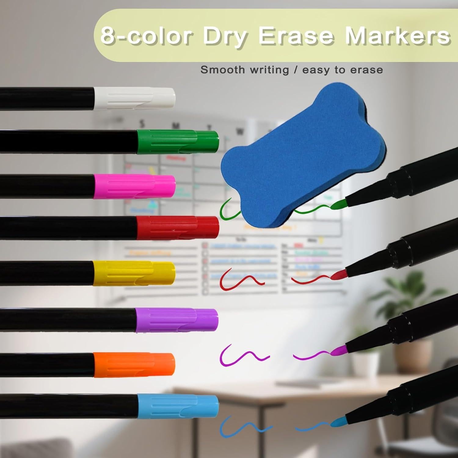 Calendario Acrílico Transparente IJIJIJ 60x40cm Pizarra Mensual