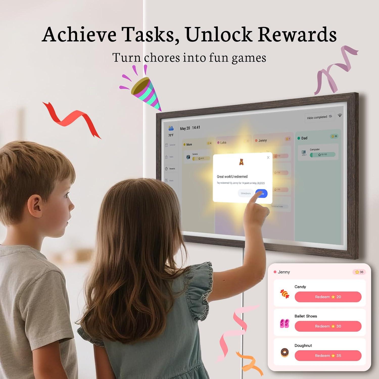 Calendario Digital Familiar BSIMB 27" Pantalla Táctil 1080P