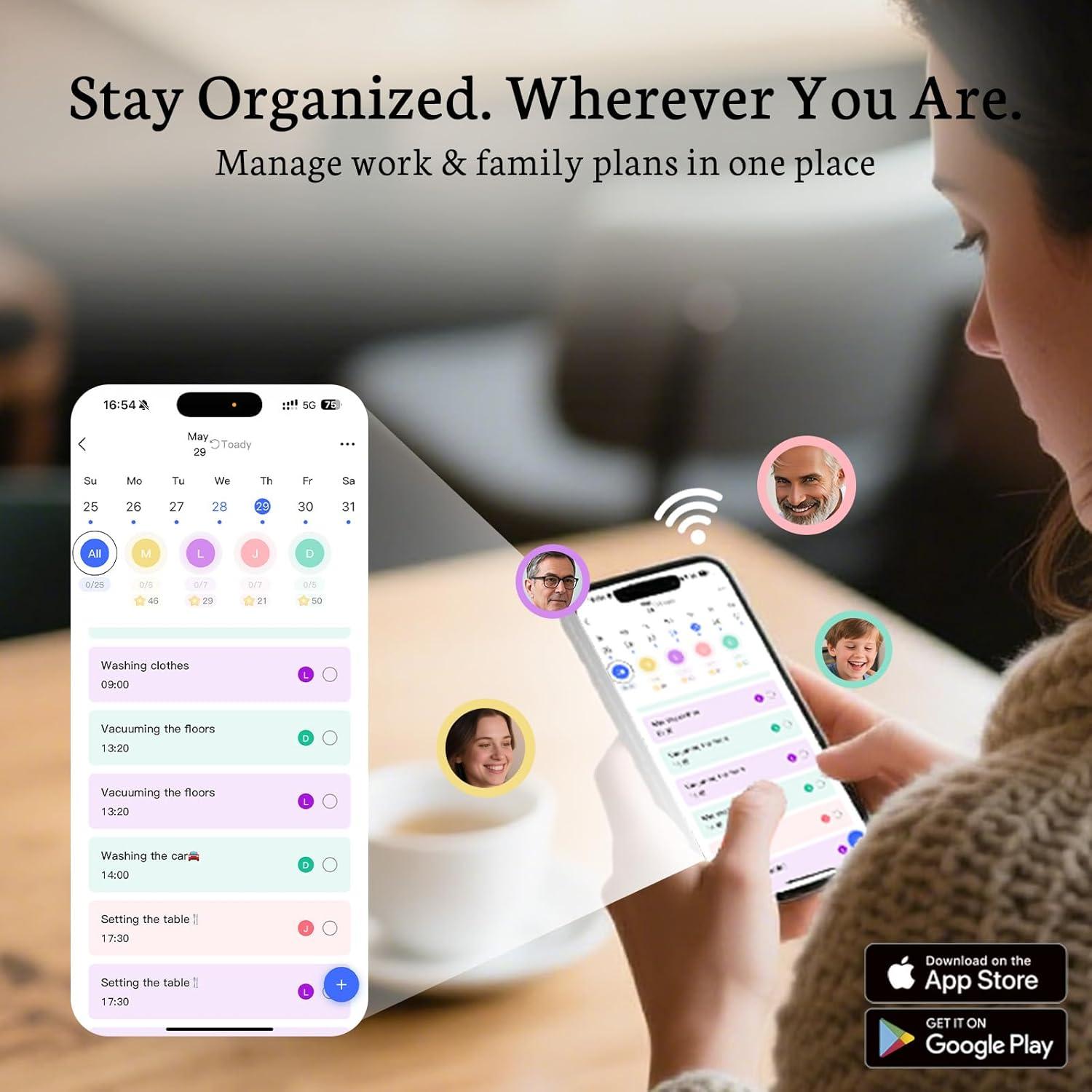 Calendario Digital Familiar BSIMB 27" Pantalla Táctil 1080P