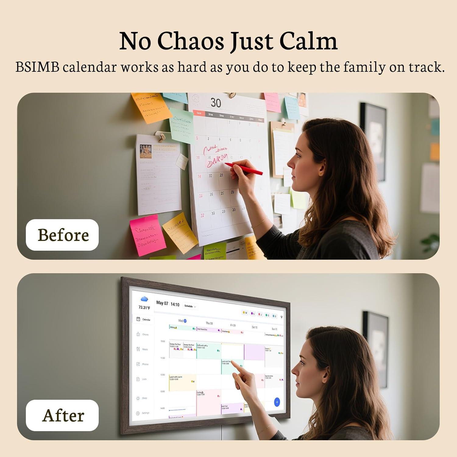 Calendario Digital Familiar BSIMB 27" Pantalla Táctil 1080P