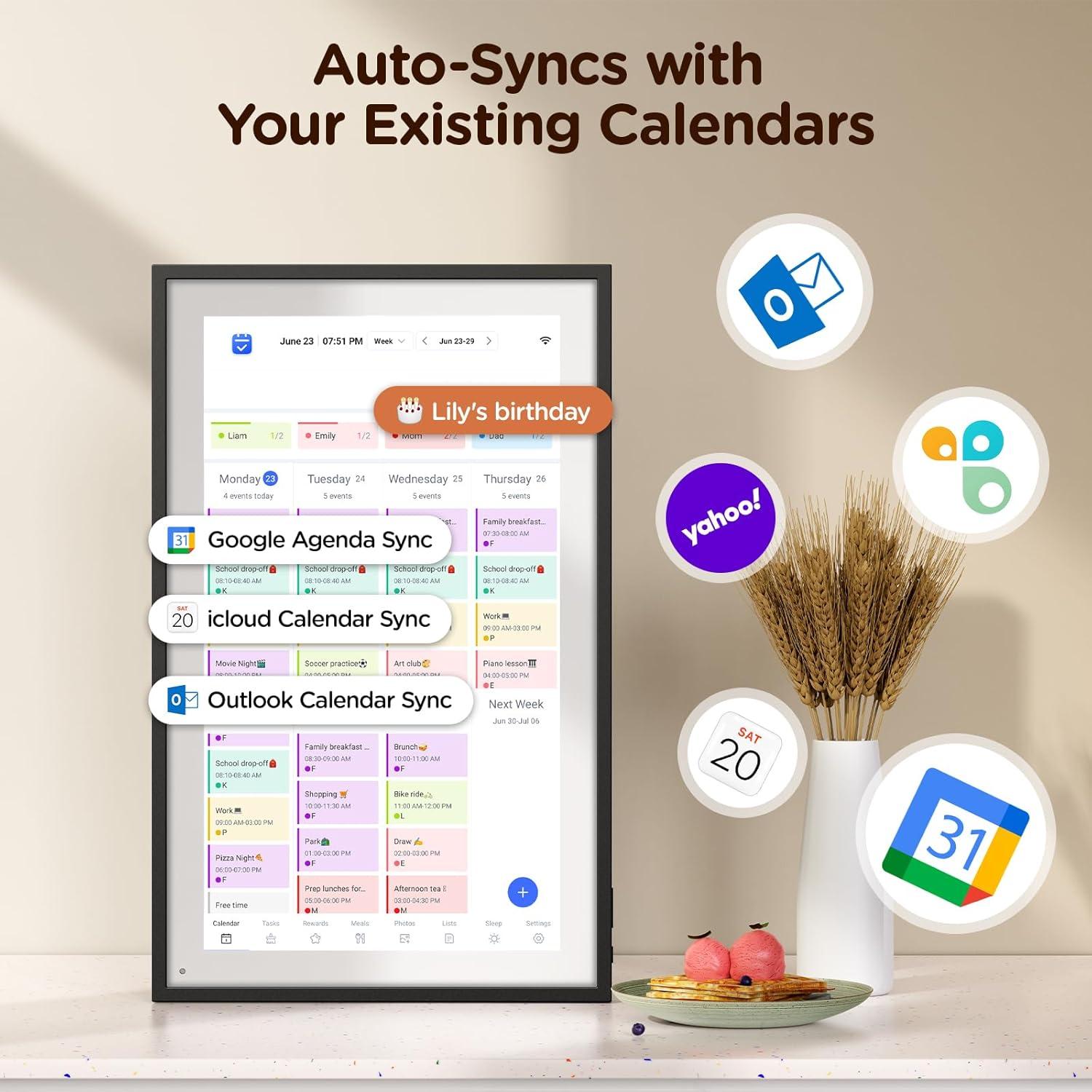 Calendario Digital de Pared 21.5" APOFIAL Full HD 1920x1080
