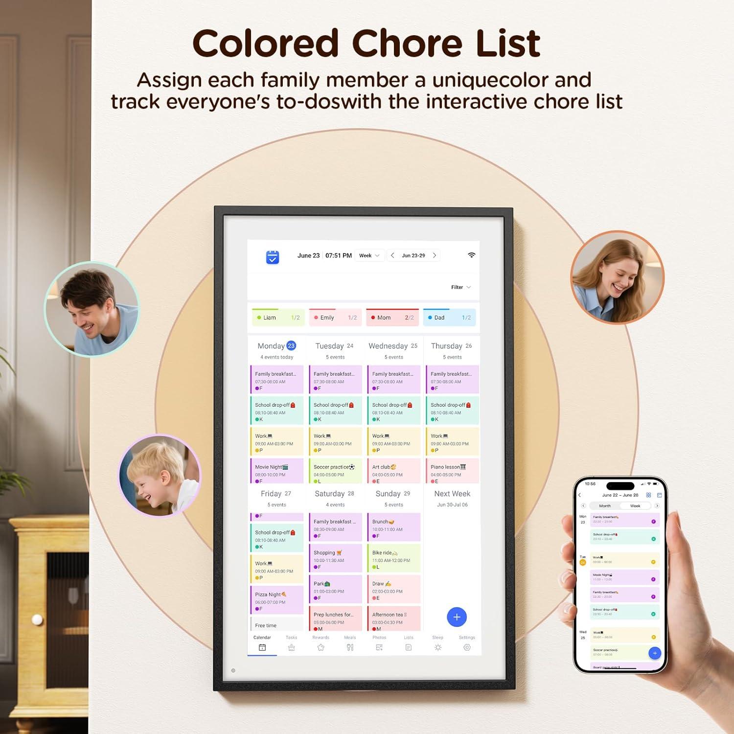 Calendario Digital de Pared 21.5" APOFIAL Full HD 1920x1080