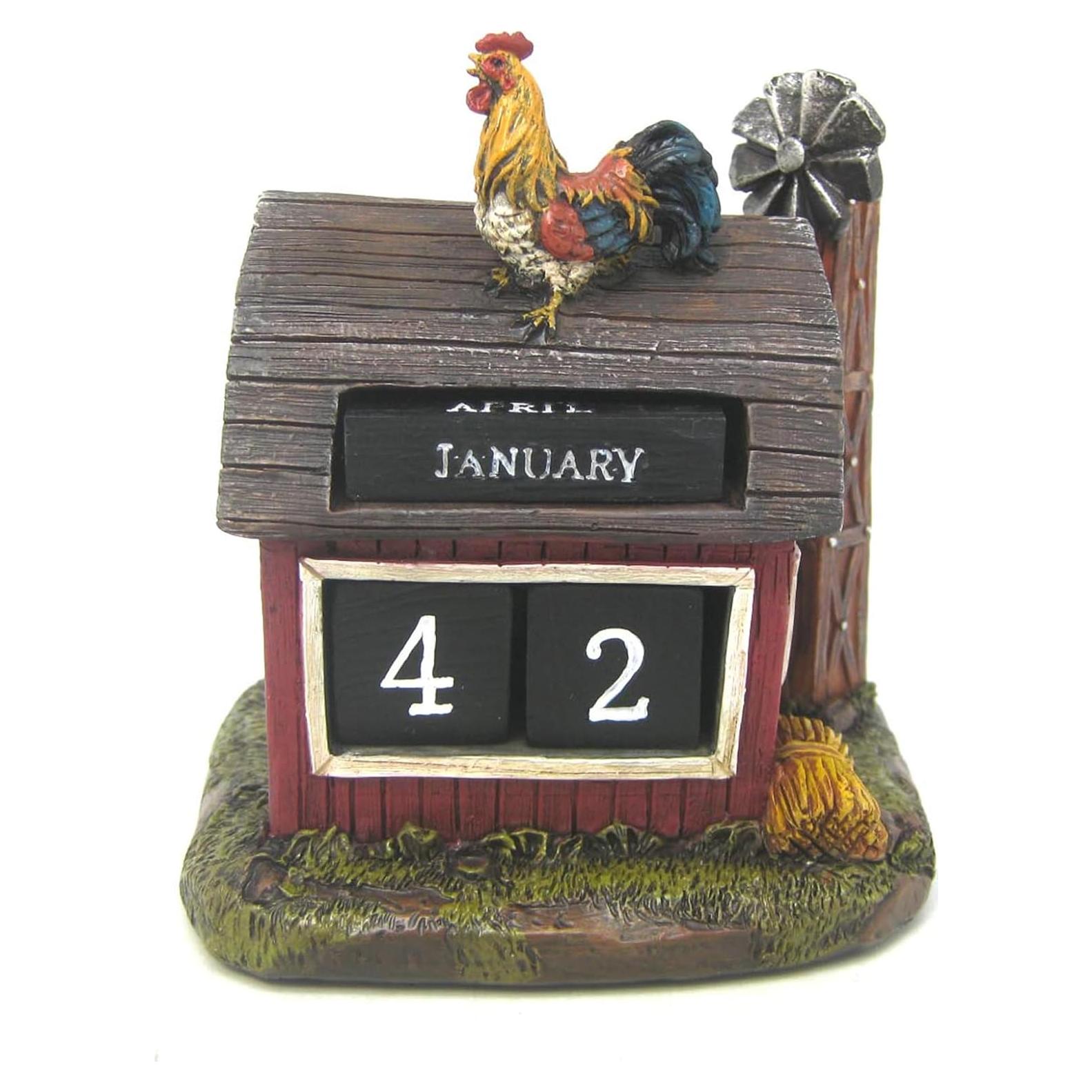 Calendario de Bloques Perpetuo AUSTUFF 10x10 cm Resina Multicolor