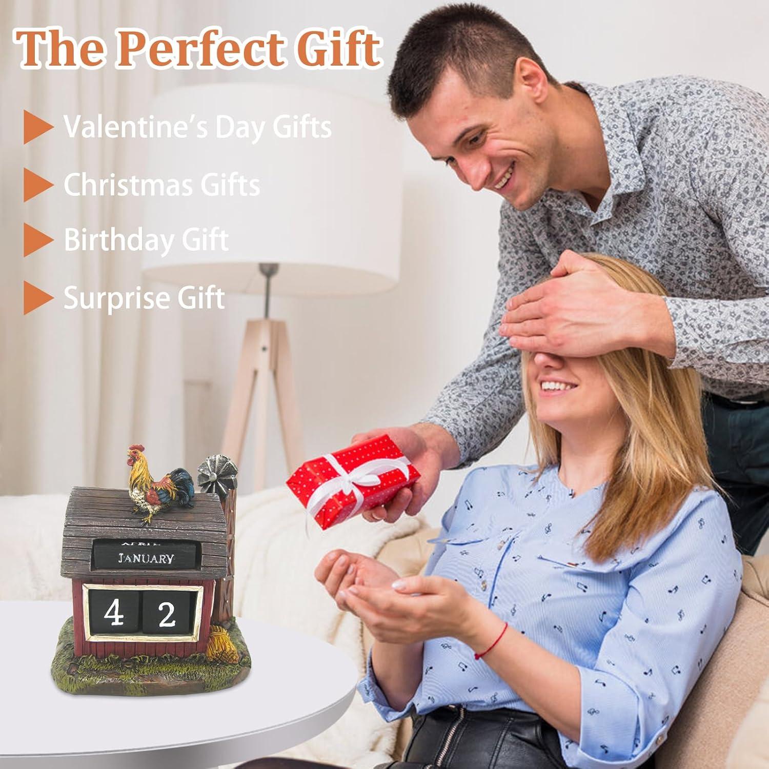 Calendario de Bloques Perpetuo AUSTUFF 10x10 cm Resina Multicolor