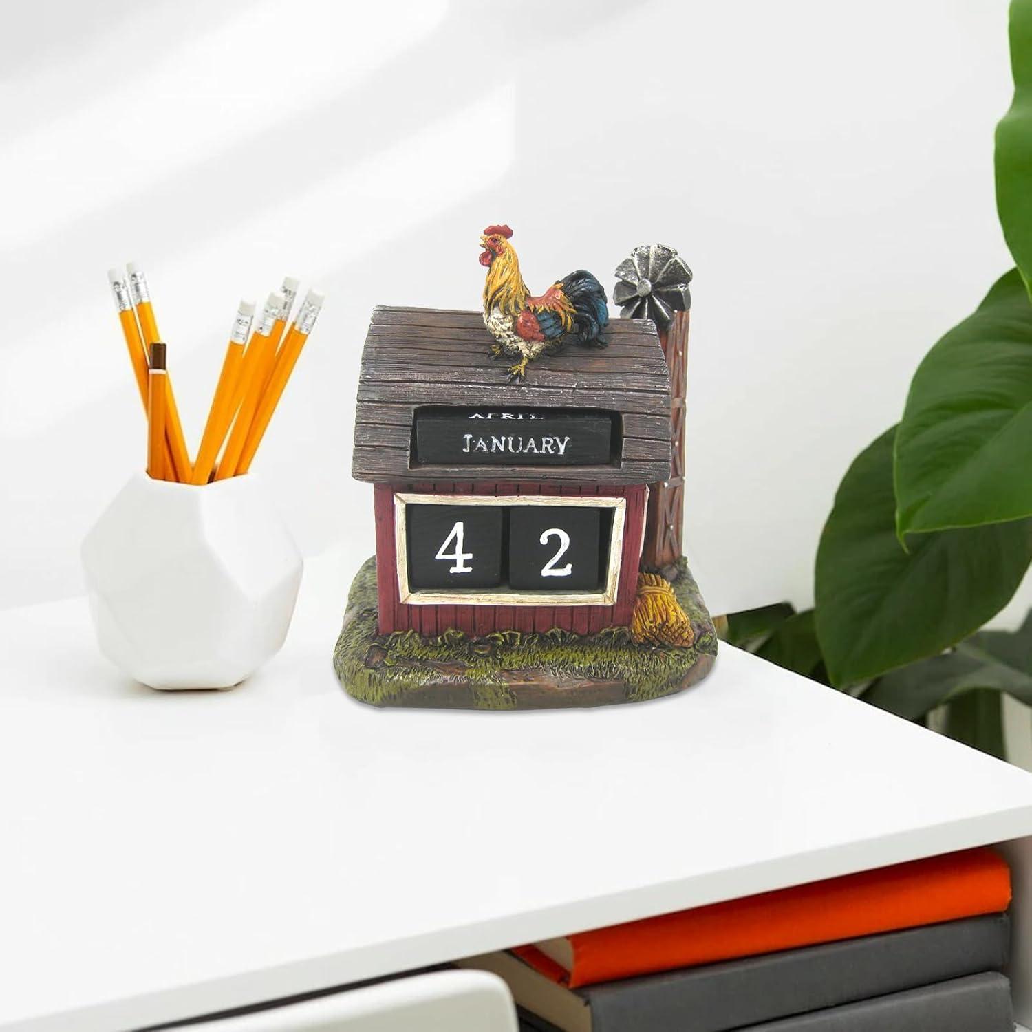 Calendario de Bloques Perpetuo AUSTUFF 10x10 cm Resina Multicolor