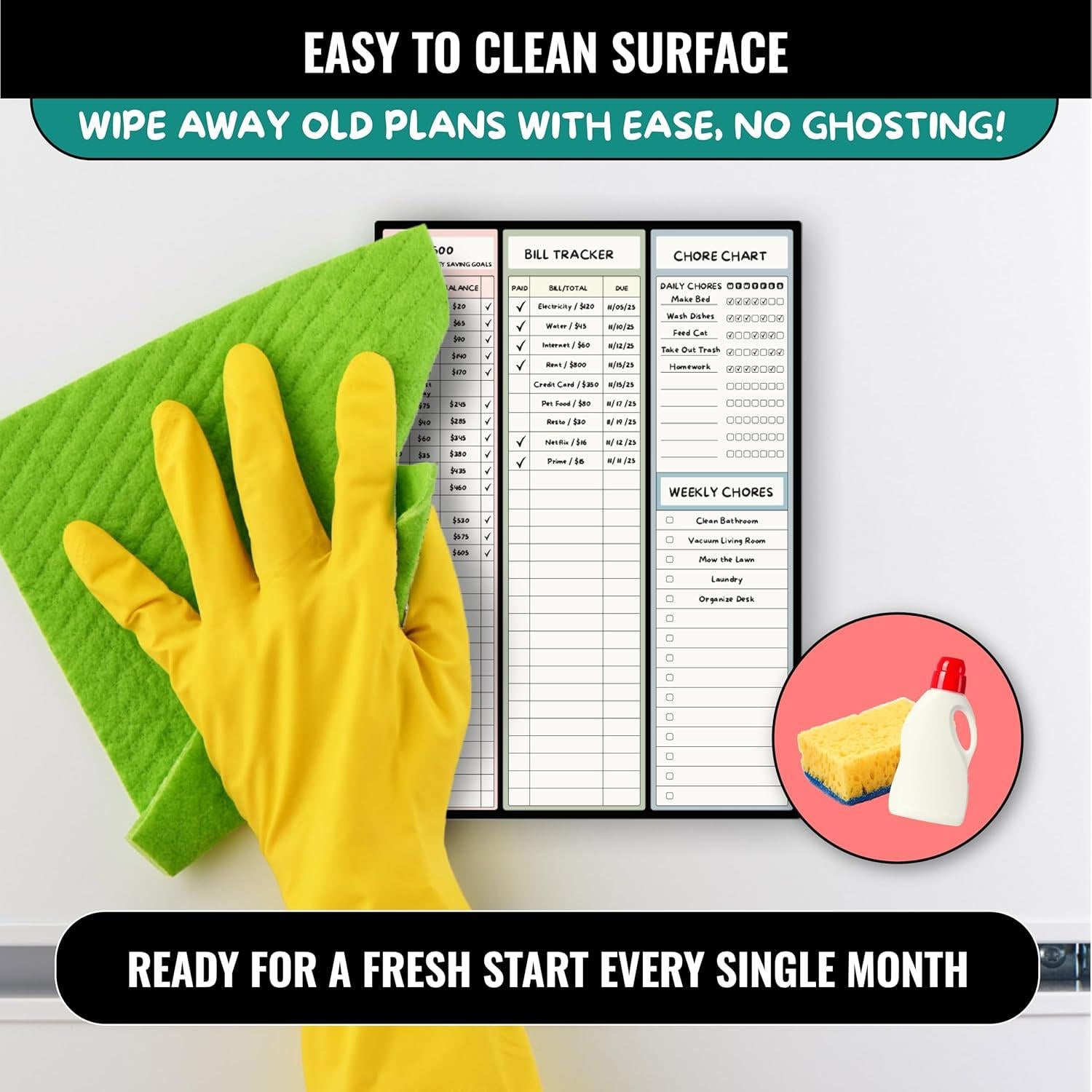 Planificador Magnético de Presupuesto Sunsella 25.4x35.6 cm