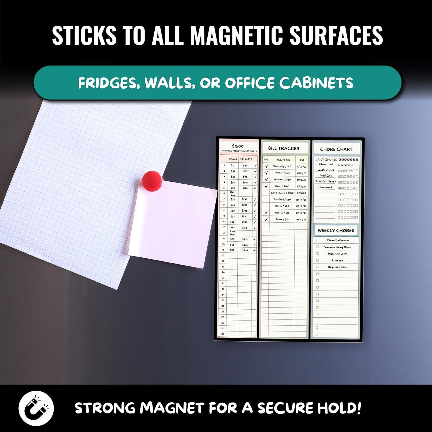 Planificador Magnético de Presupuesto Sunsella 25.4x35.6 cm