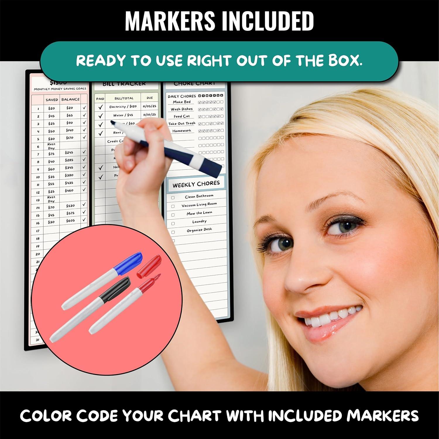 Planificador Magnético de Presupuesto Sunsella 25.4x35.6 cm