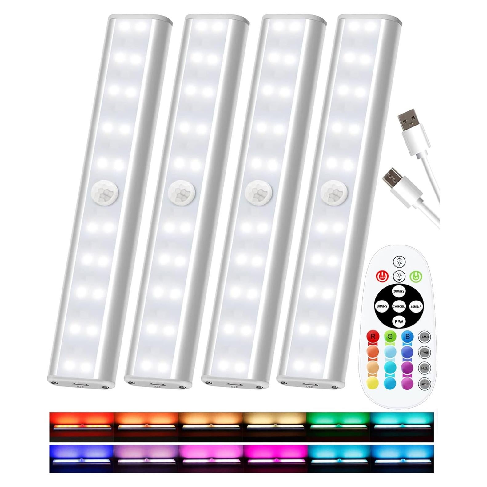 Luces LED Inalámbricas SZOKLED para Debajo del Gabinete - 4 Paquetes